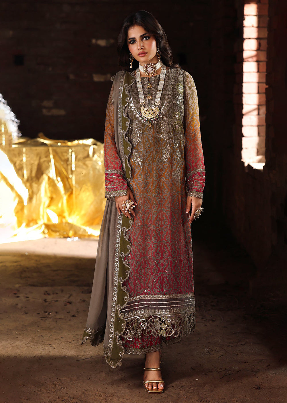 Buy Now Vasal Luxury Chiffon Collection '25 by Charizma | VSL5-37 Online in USA, UK, Canada, France, Greece, Germany, Ireland & Worldwide at Empress Clothing.