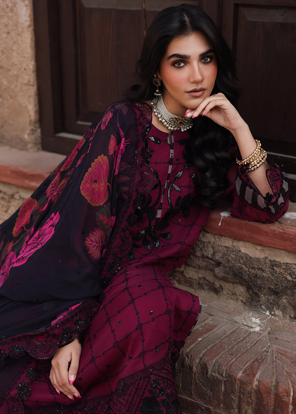 Buy Now Vasal Luxury Chiffon Collection '25 by Charizma | VSL5-39 Online in USA, UK, Canada, France, Greece, Germany, Ireland & Worldwide at Empress Clothing.