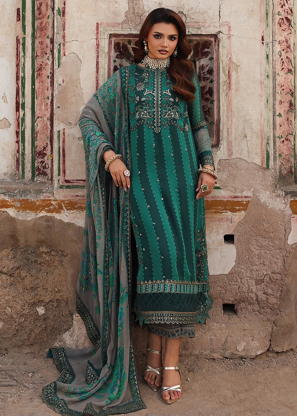 Buy Now Vasal Luxury Chiffon Collection '25 by Charizma | VSL5-40 Online in USA, UK, Canada, France, Greece, Germany, Ireland & Worldwide at Empress Clothing.