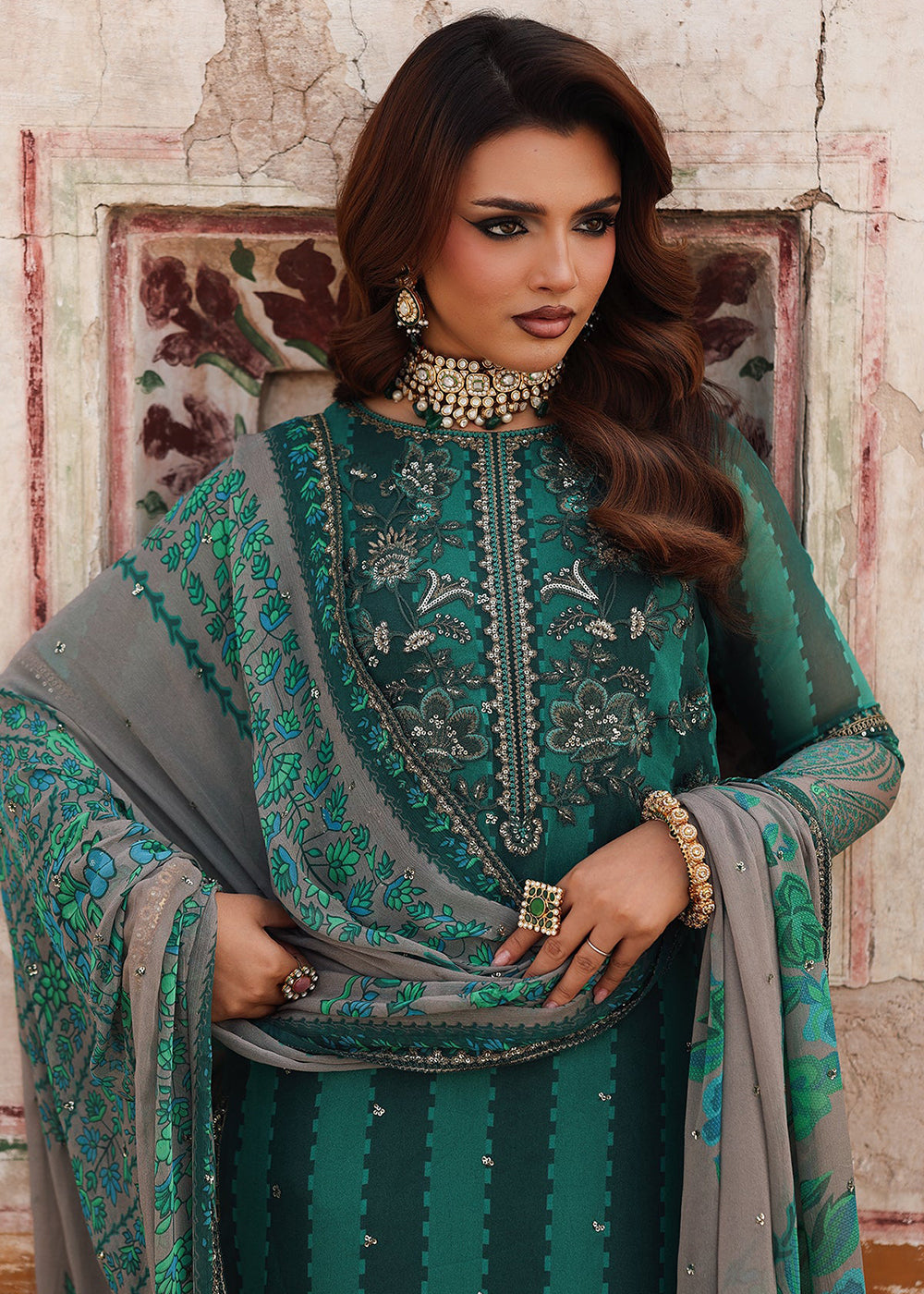 Buy Now Vasal Luxury Chiffon Collection '25 by Charizma | VSL5-40 Online in USA, UK, Canada, France, Greece, Germany, Ireland & Worldwide at Empress Clothing.