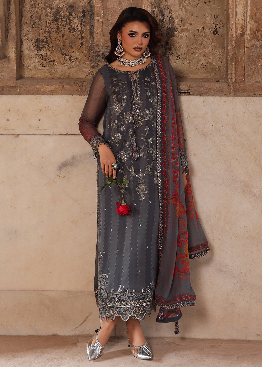 Buy Now Vasal Luxury Chiffon Collection '25 by Charizma | VSL5-41 Online in USA, UK, Canada, France, Greece, Germany, Ireland & Worldwide at Empress Clothing.