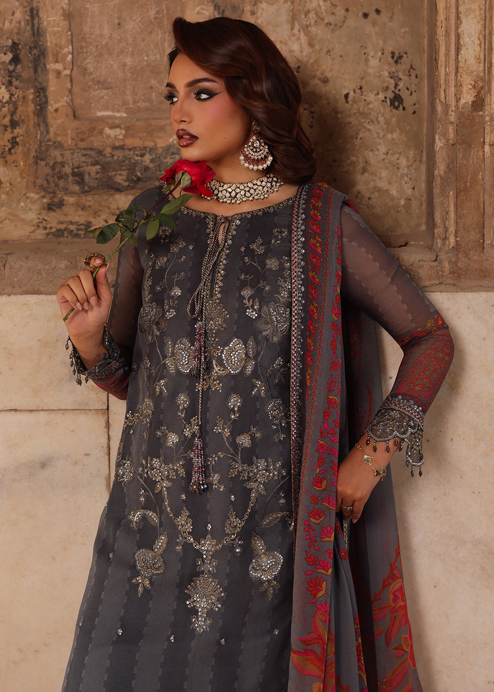 Buy Now Vasal Luxury Chiffon Collection '25 by Charizma | VSL5-41 Online in USA, UK, Canada, France, Greece, Germany, Ireland & Worldwide at Empress Clothing.