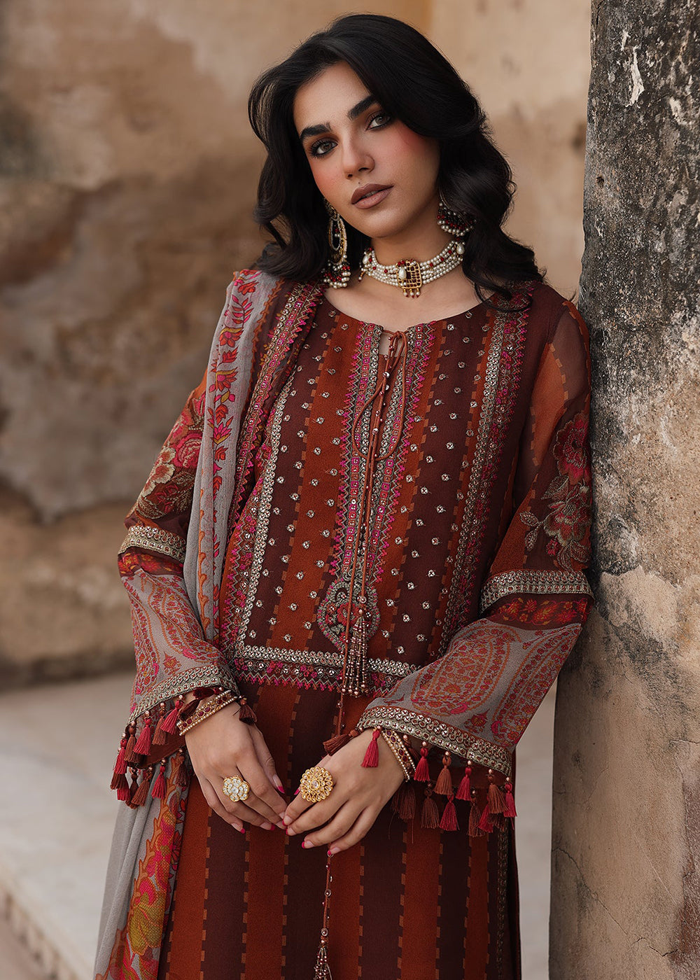 Buy Now Vasal Luxury Chiffon Collection '25 by Charizma | VSL5-42 Online in USA, UK, Canada, France, Greece, Germany, Ireland & Worldwide at Empress Clothing.