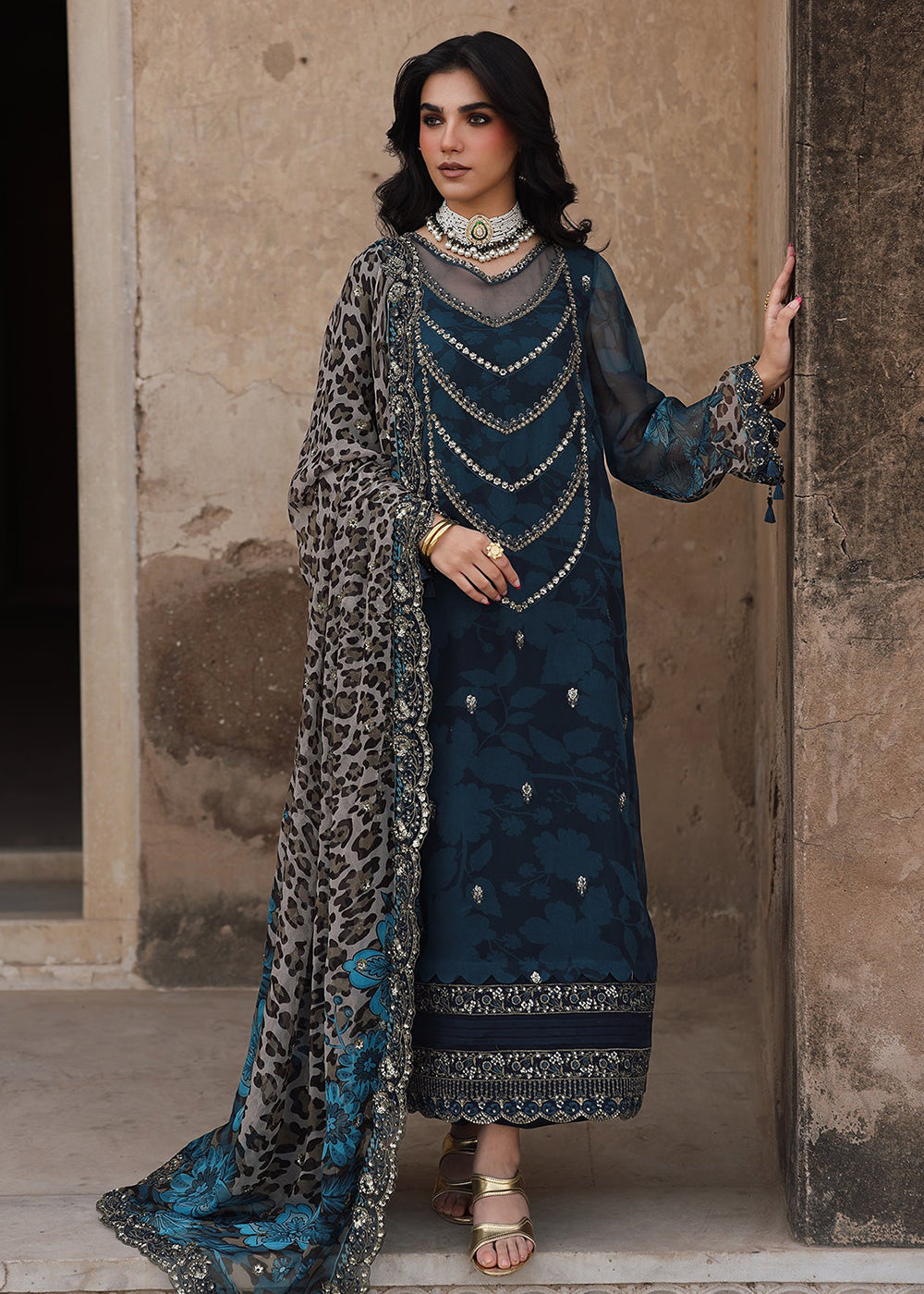 Buy Now Vasal Luxury Chiffon Collection '25 by Charizma | VSL5-43 Online in USA, UK, Canada, France, Greece, Germany, Ireland & Worldwide at Empress Clothing.
