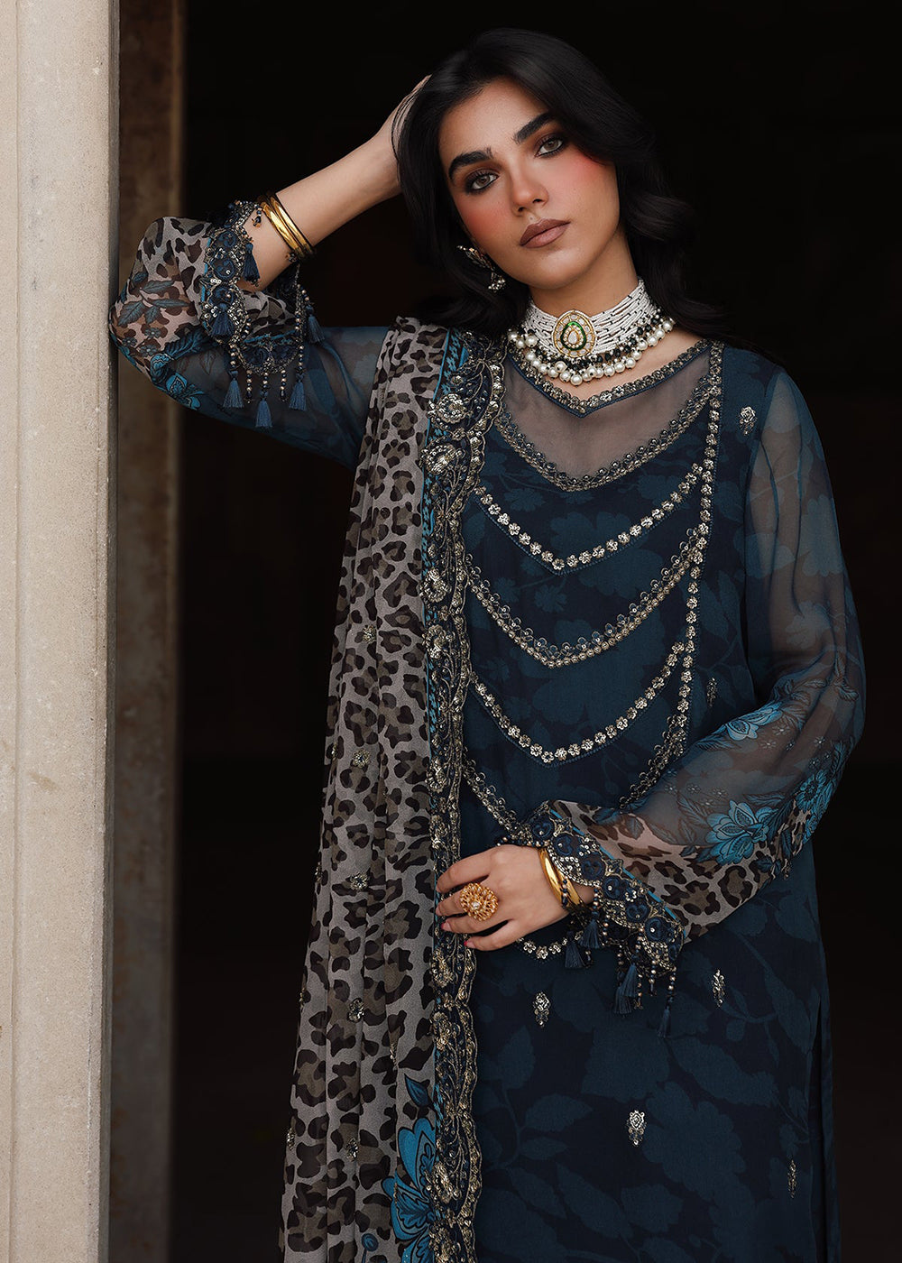 Buy Now Vasal Luxury Chiffon Collection '25 by Charizma | VSL5-43 Online in USA, UK, Canada, France, Greece, Germany, Ireland & Worldwide at Empress Clothing.