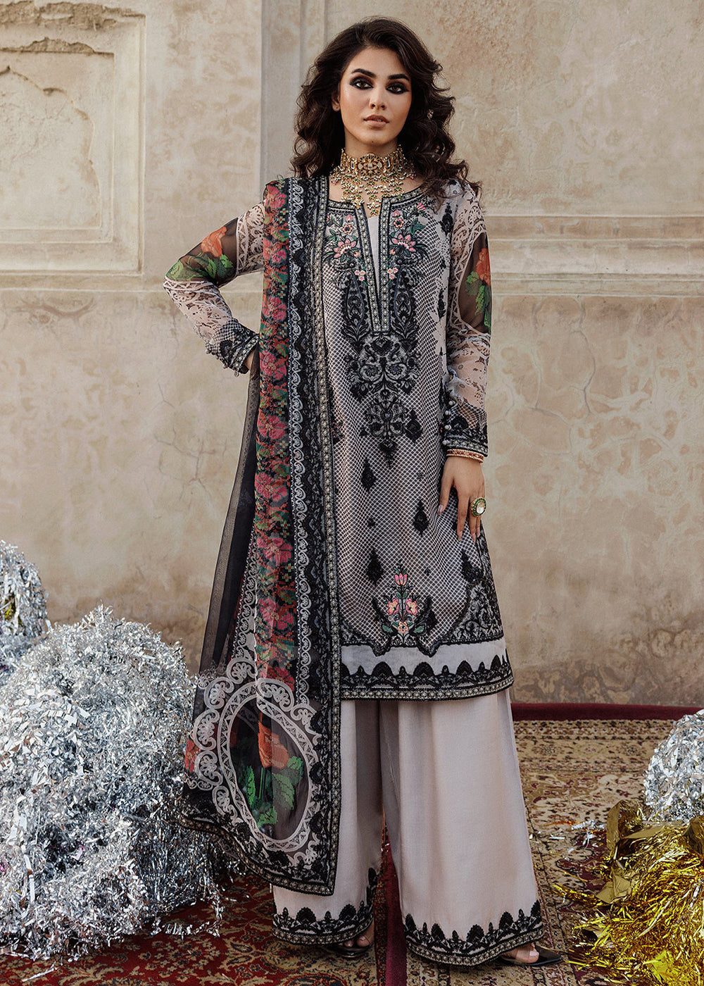 Buy Now Vasal Luxury Chiffon Collection '25 by Charizma | VSL5-44 Online in USA, UK, Canada, France, Greece, Germany, Ireland & Worldwide at Empress Clothing.