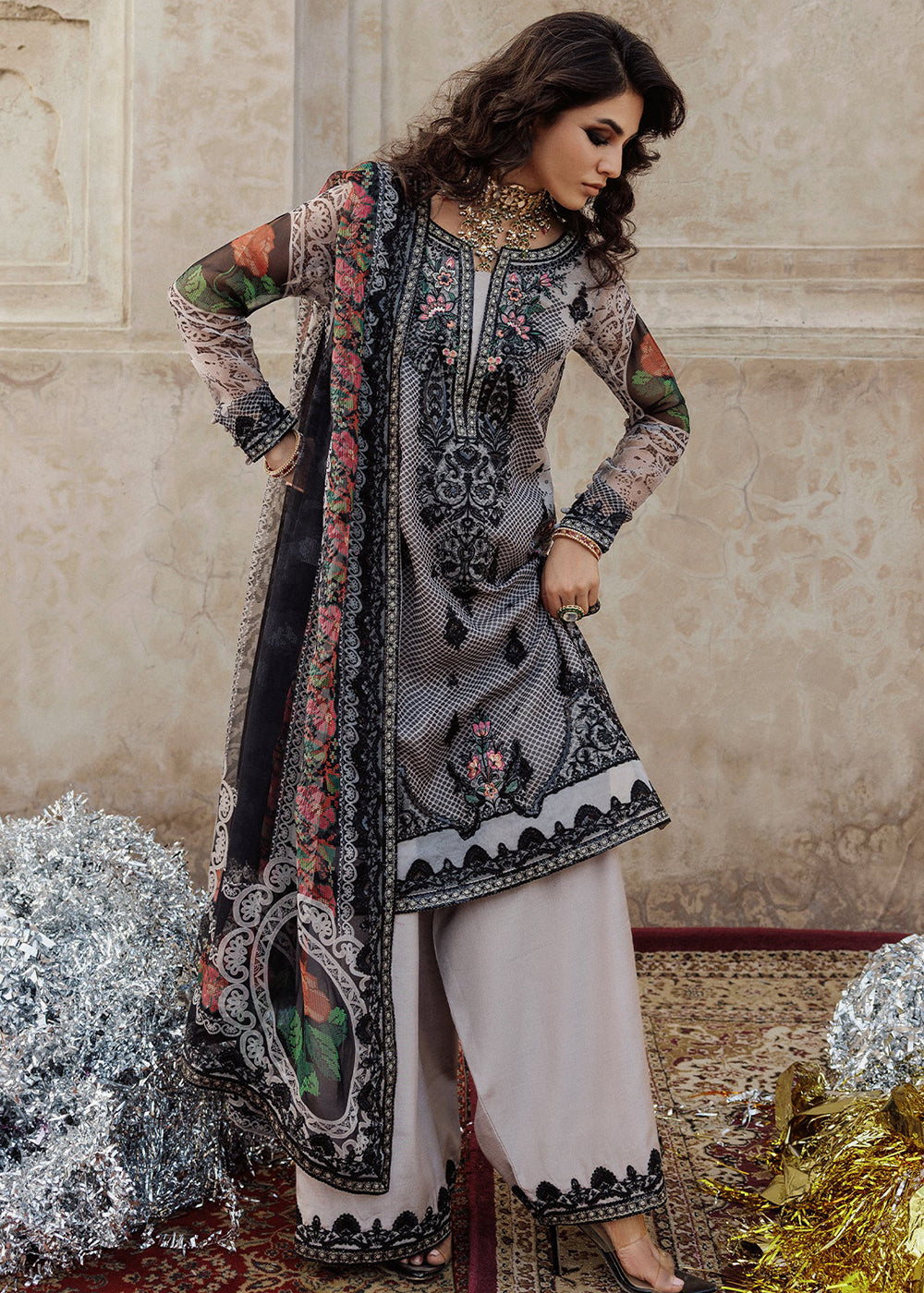 Buy Now Vasal Luxury Chiffon Collection '25 by Charizma | VSL5-44 Online in USA, UK, Canada, France, Greece, Germany, Ireland & Worldwide at Empress Clothing.