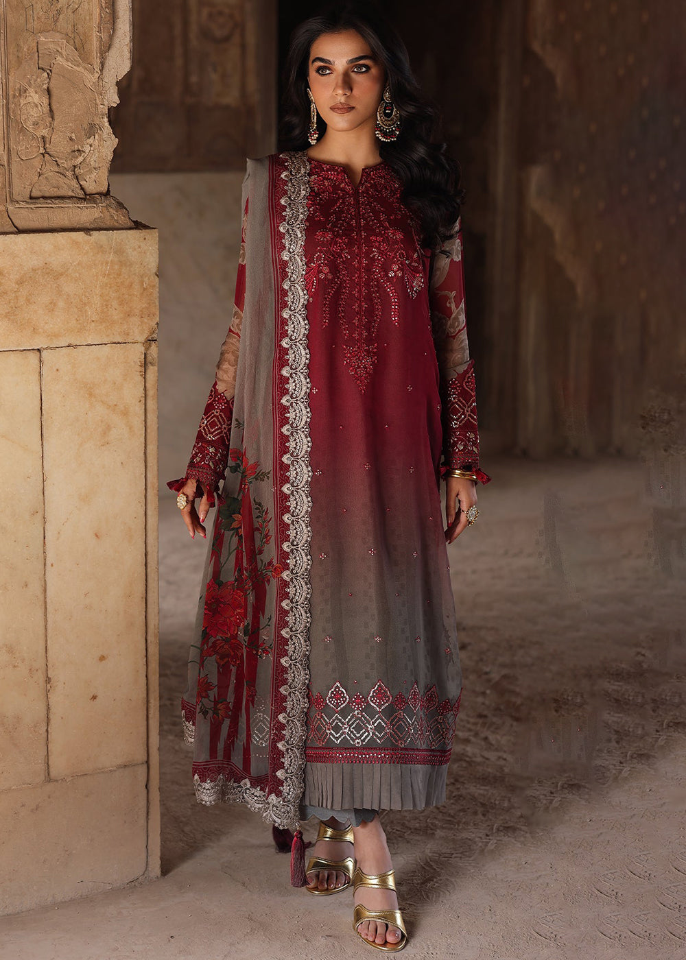 Buy Now Vasal Luxury Chiffon Collection '25 by Charizma | VSL5-45 Online in USA, UK, Canada, France, Greece, Germany, Ireland & Worldwide at Empress Clothing.