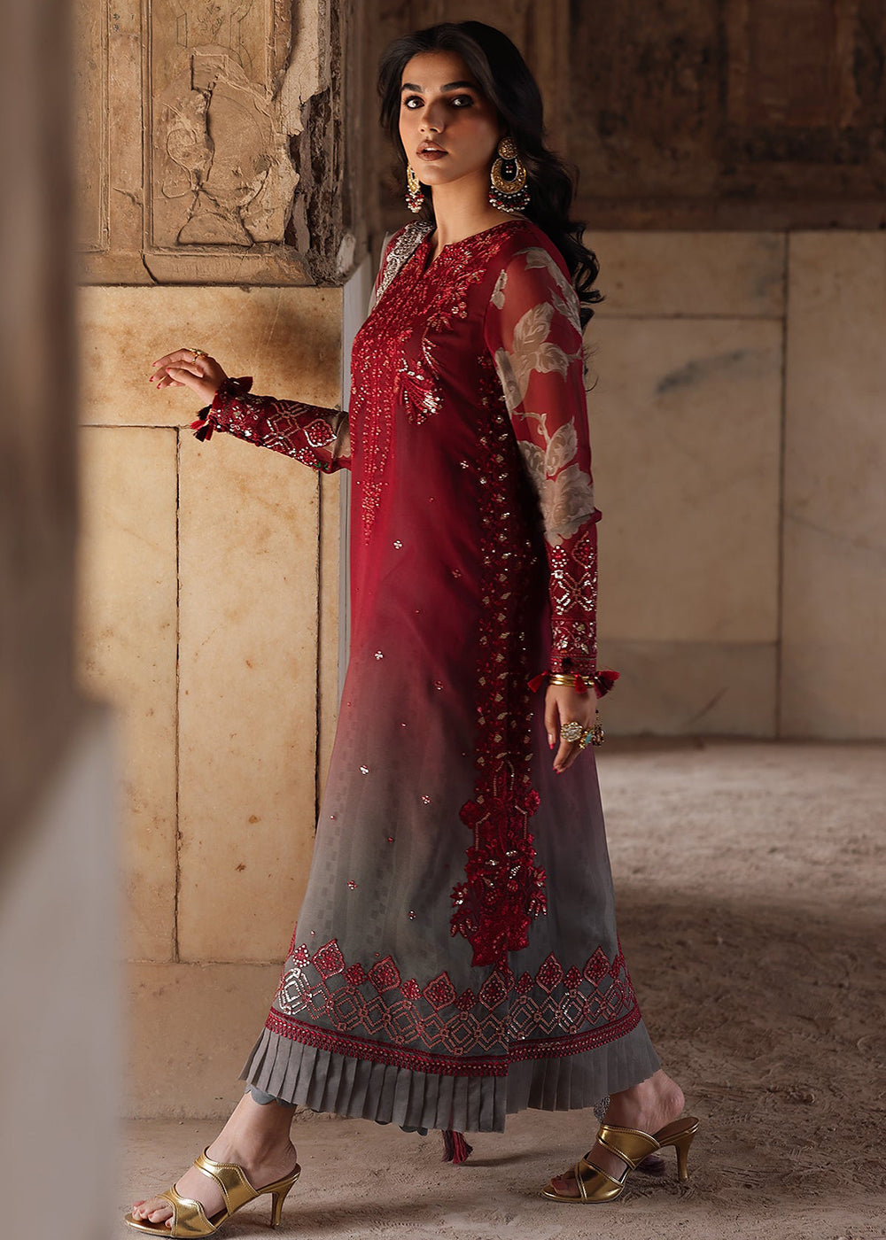 Buy Now Vasal Luxury Chiffon Collection '25 by Charizma | VSL5-45 Online in USA, UK, Canada, France, Greece, Germany, Ireland & Worldwide at Empress Clothing.