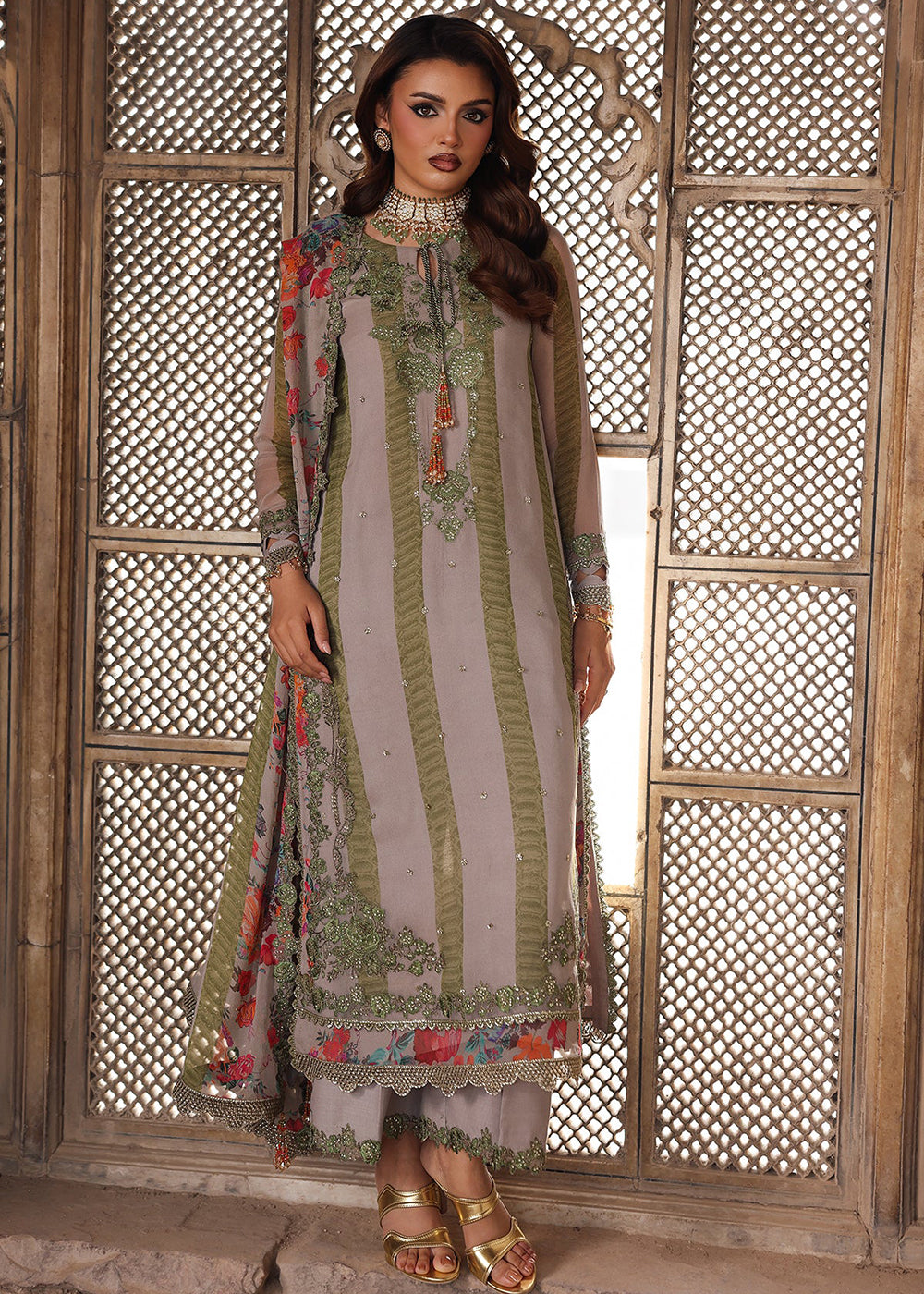 Buy Now Vasal Luxury Chiffon Collection '25 by Charizma | VSL5-46 Online in USA, UK, Canada, France, Greece, Germany, Ireland & Worldwide at Empress Clothing.
