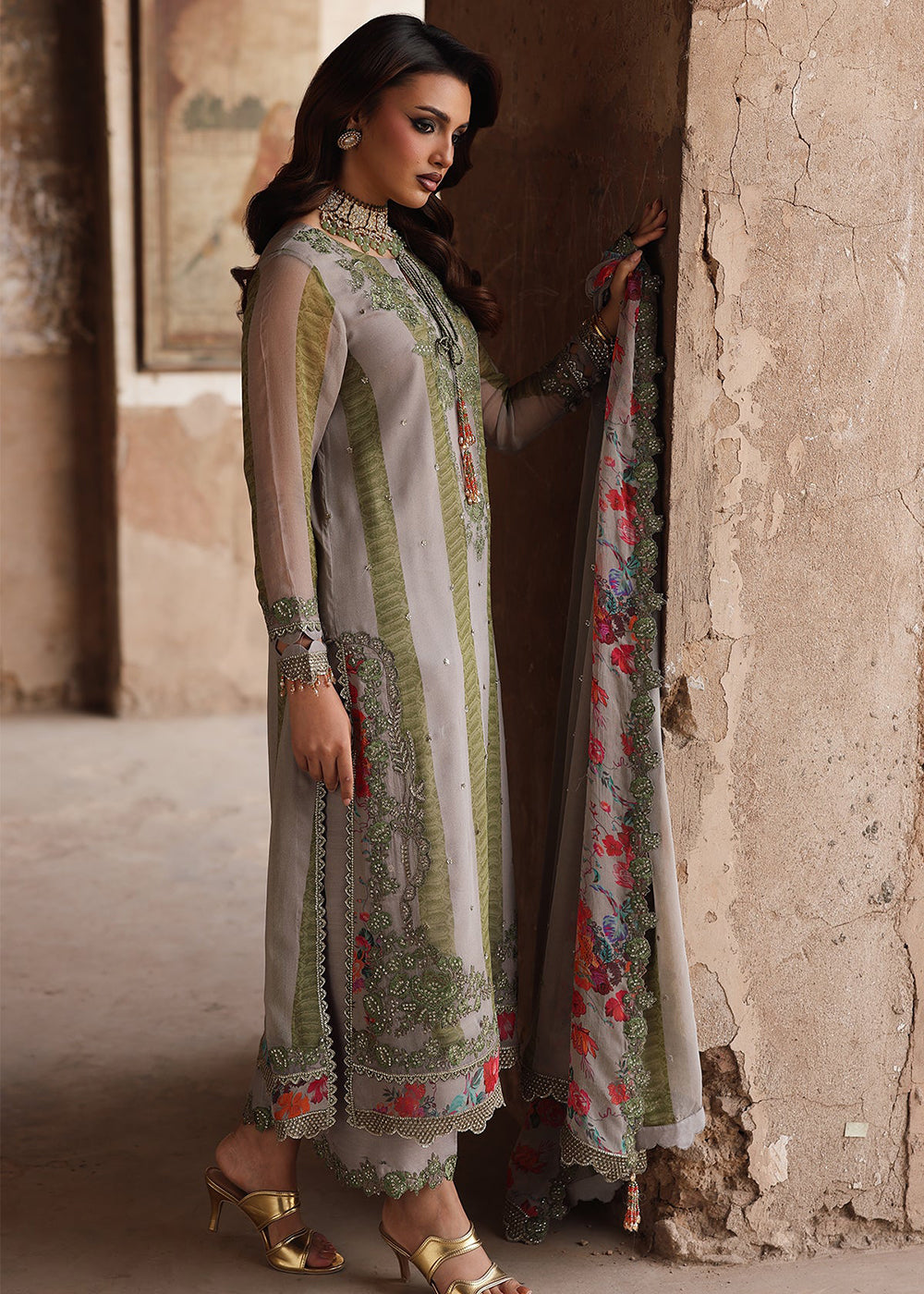 Buy Now Vasal Luxury Chiffon Collection '25 by Charizma | VSL5-46 Online in USA, UK, Canada, France, Greece, Germany, Ireland & Worldwide at Empress Clothing.