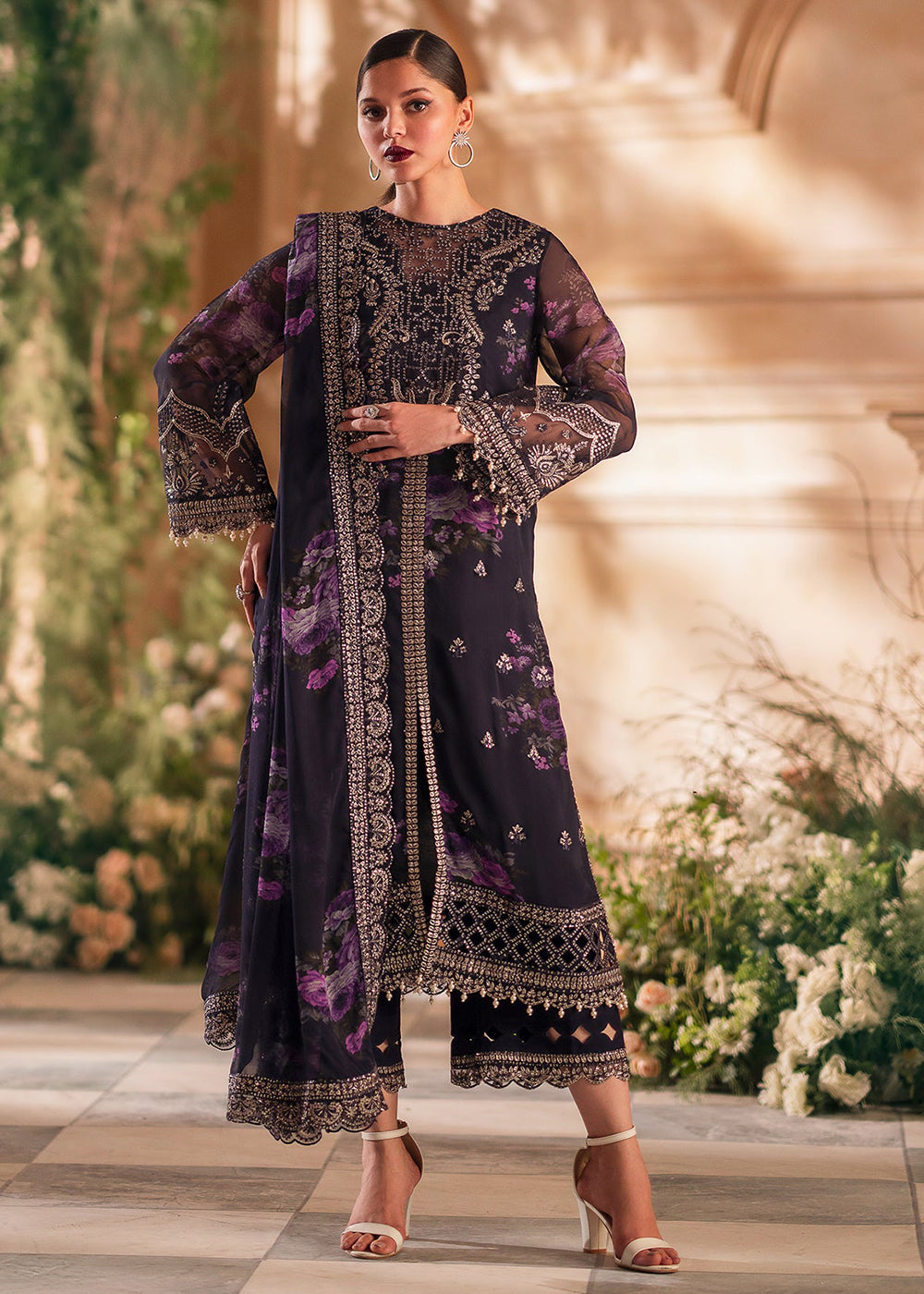 Buy Now Vasal Luxury Chiffon Collection '24 by Charizma | VSL5-01 Online at Empress Online in USA, UK, Canada & Worldwide at Empress Clothing. 