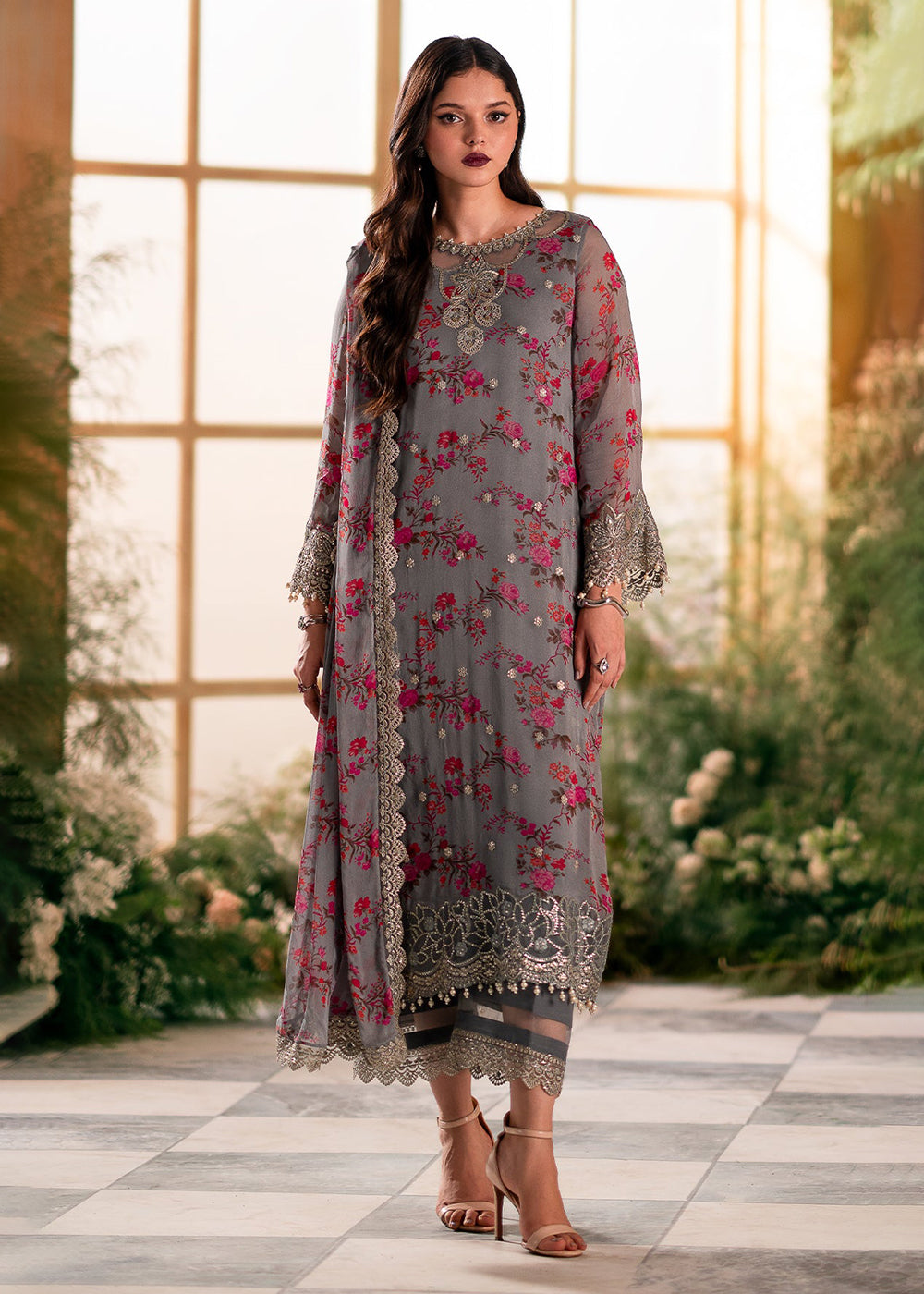 Buy Now Vasal Luxury Chiffon Collection '24 by Charizma | VSL5-05 Online at Empress Online in USA, UK, Canada & Worldwide at Empress Clothing.