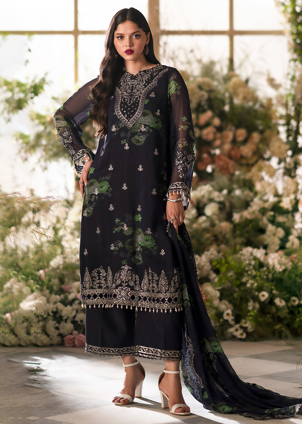 Buy Now Vasal Luxury Chiffon Collection '24 by Charizma | VSL5-07 Online at Empress Online in USA, UK, Canada & Worldwide at Empress Clothing. 