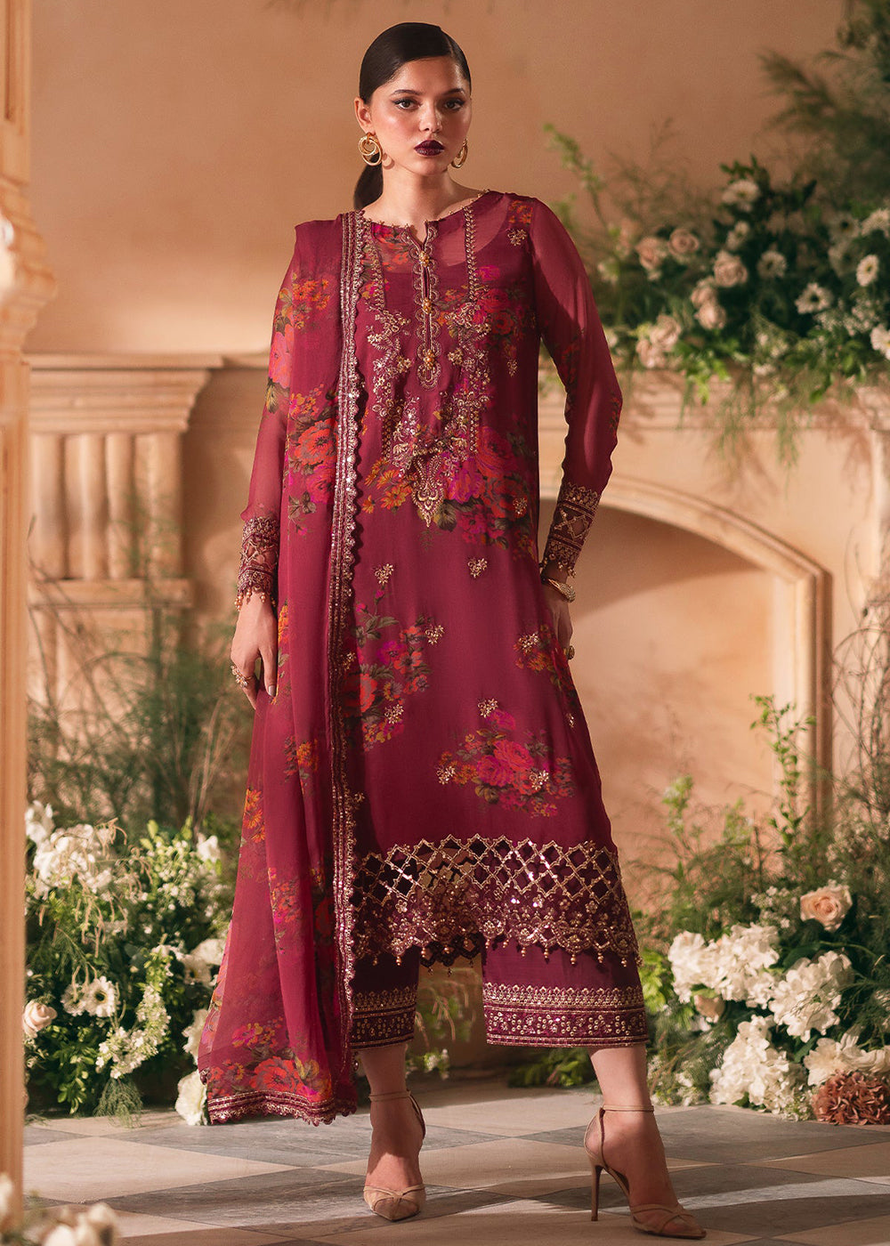 Buy Now Vasal Luxury Chiffon Collection '24 by Charizma | VSL5-08 Online at Empress Online in USA, UK, Canada & Worldwide at Empress Clothing.