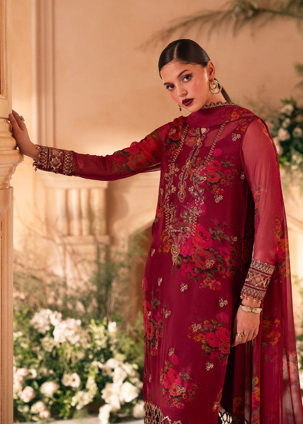 Buy Now Vasal Luxury Chiffon Collection '24 by Charizma | VSL5-08 Online at Empress Online in USA, UK, Canada & Worldwide at Empress Clothing.