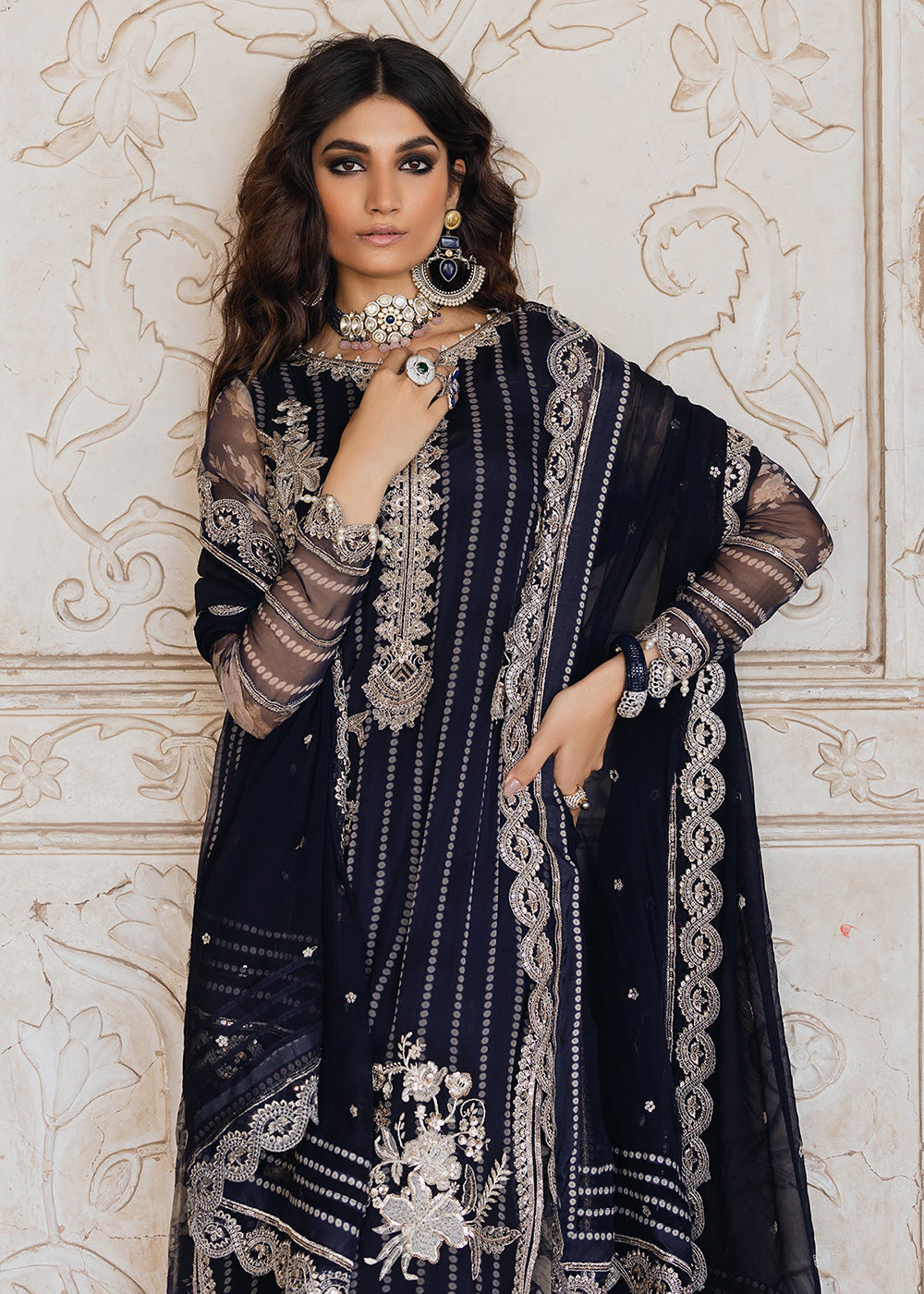 Buy Now Vasal Luxury Chiffon Collection '24 by Charizma | VSL5-15 Online at Empress Online in USA, UK, Canada & Worldwide at Empress Clothing.