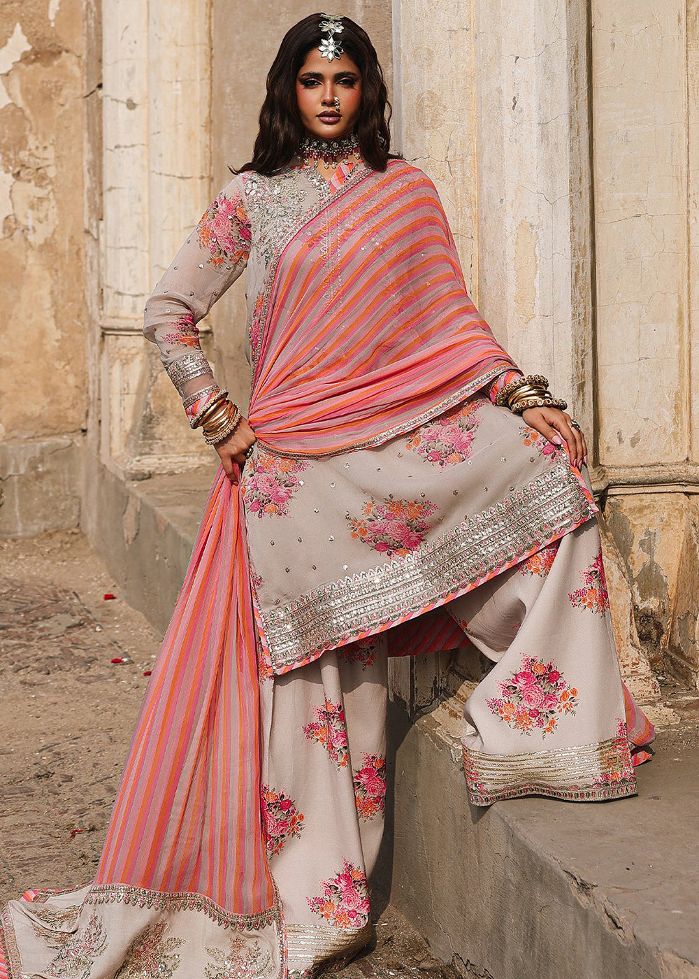 Buy Now Vasal Luxury Chiffon Collection '26 by Charizma | VSL6-09 Online in USA, UK, Canada, France, Greece, Germany, Ireland & Worldwide at Empress Clothing.