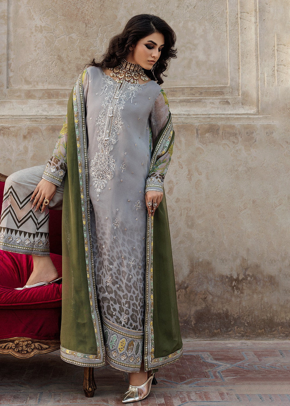 Buy Now Vasal Luxury Chiffon Collection '26 by Charizma | VSL6-12 Online in USA, UK, Canada, France, Greece, Germany, Ireland & Worldwide at Empress Clothing.