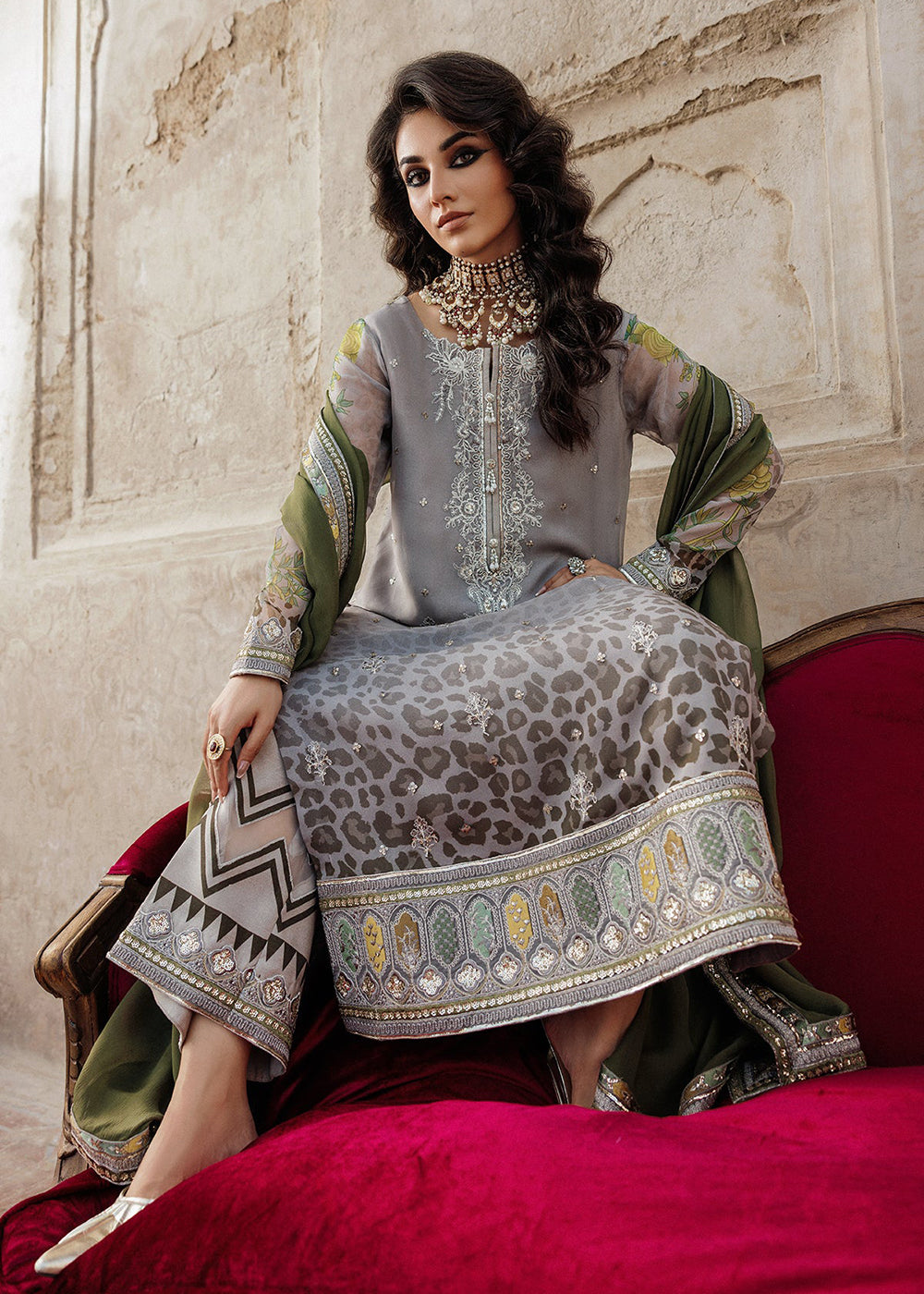 Buy Now Vasal Luxury Chiffon Collection '26 by Charizma | VSL6-12 Online in USA, UK, Canada, France, Greece, Germany, Ireland & Worldwide at Empress Clothing.