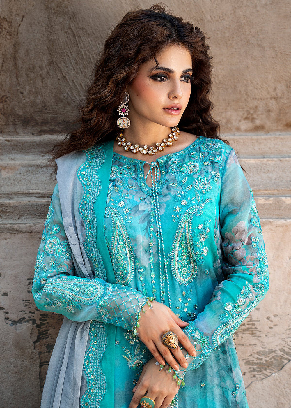 Buy Now Vasal Luxury Chiffons '26 by Charizma | VSLW6-08 Online in US, UK, Canada, France, Italy, Germany, Greece, Sweden, Netherlands & Worldwide at Empress.