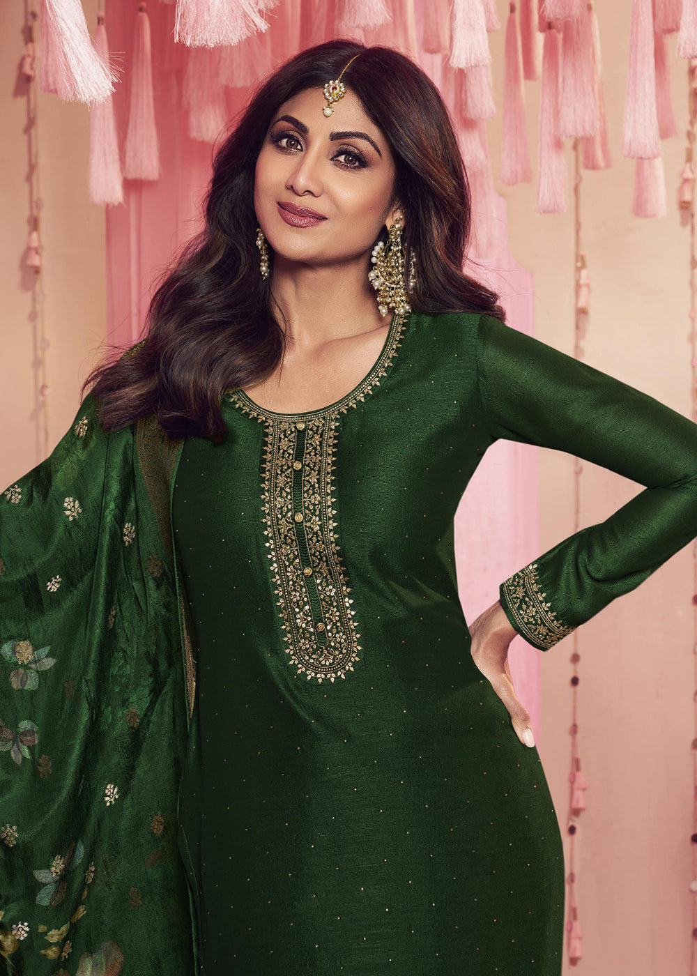 Green clearance suit salwar