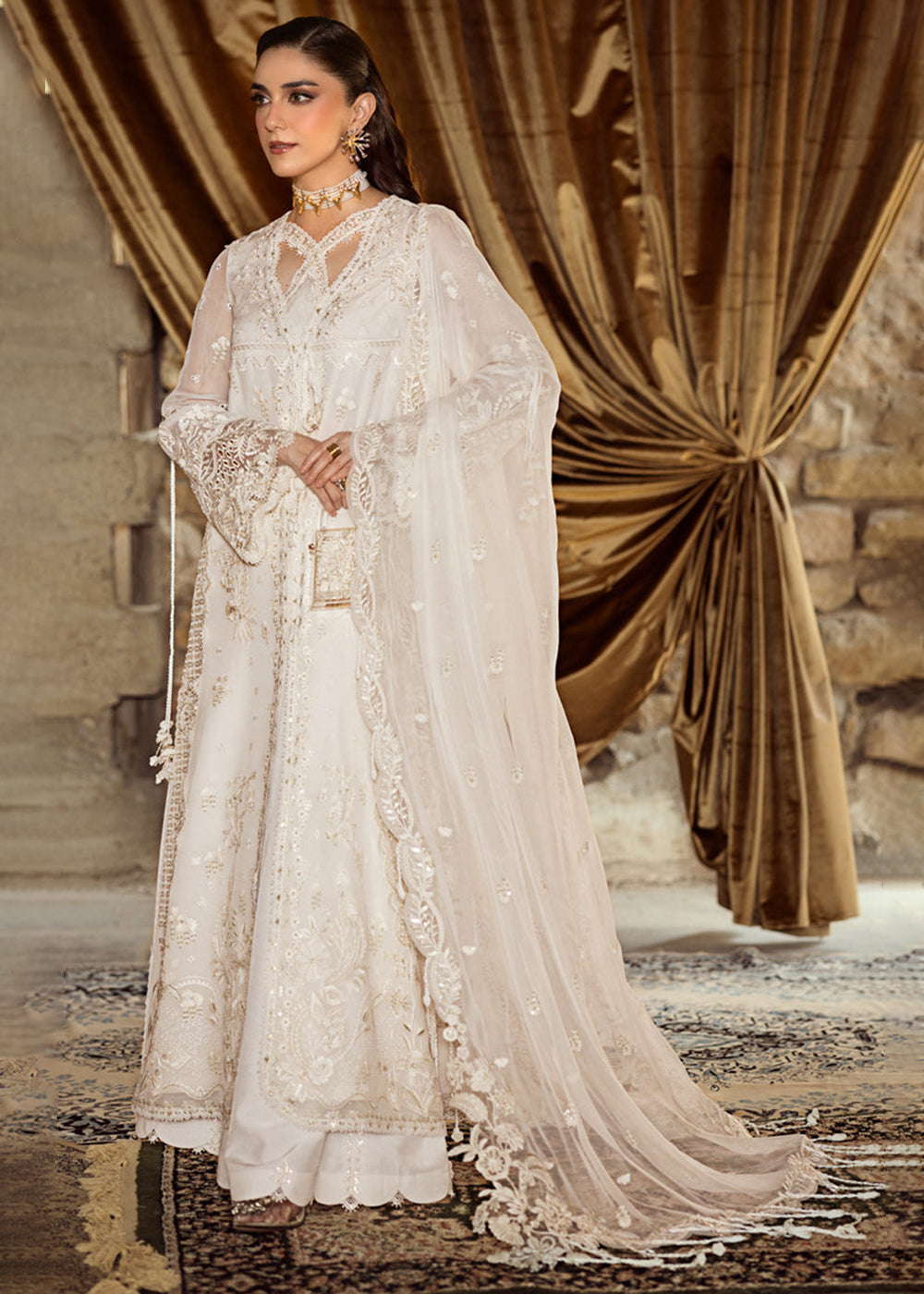 Buy Now Chiffons Luxury Formals '25 by Qalamkar | WC-03 ROISE Online in USA, UK, Canada, Germany, Italy, Austria, France, UAE & Worldwide at Empress Clothing.