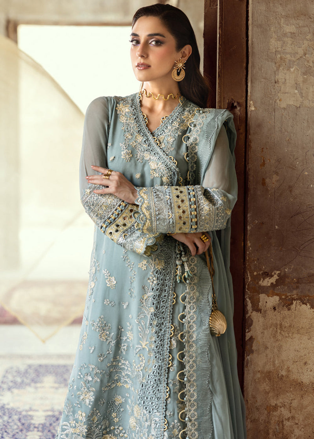 Buy Now Chiffons Luxury Formals '25 by Qalamkar | WC-08 VEVIN Online in USA, UK, Canada, Germany, Italy, Austria, France, UAE & Worldwide at Empress Clothing.