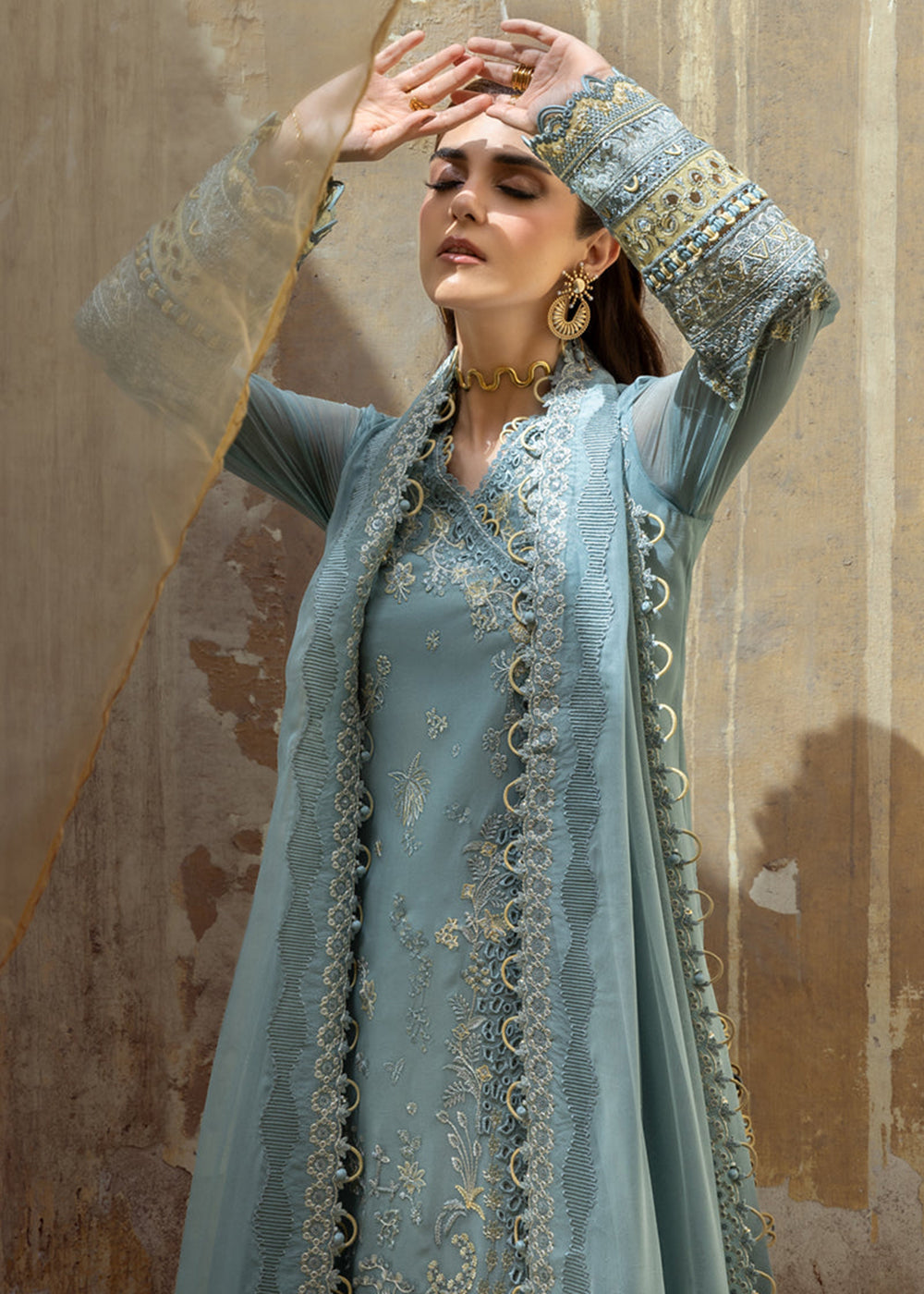 Buy Now Chiffons Luxury Formals '25 by Qalamkar | WC-08 VEVIN Online in USA, UK, Canada, Germany, Italy, Austria, France, UAE & Worldwide at Empress Clothing.