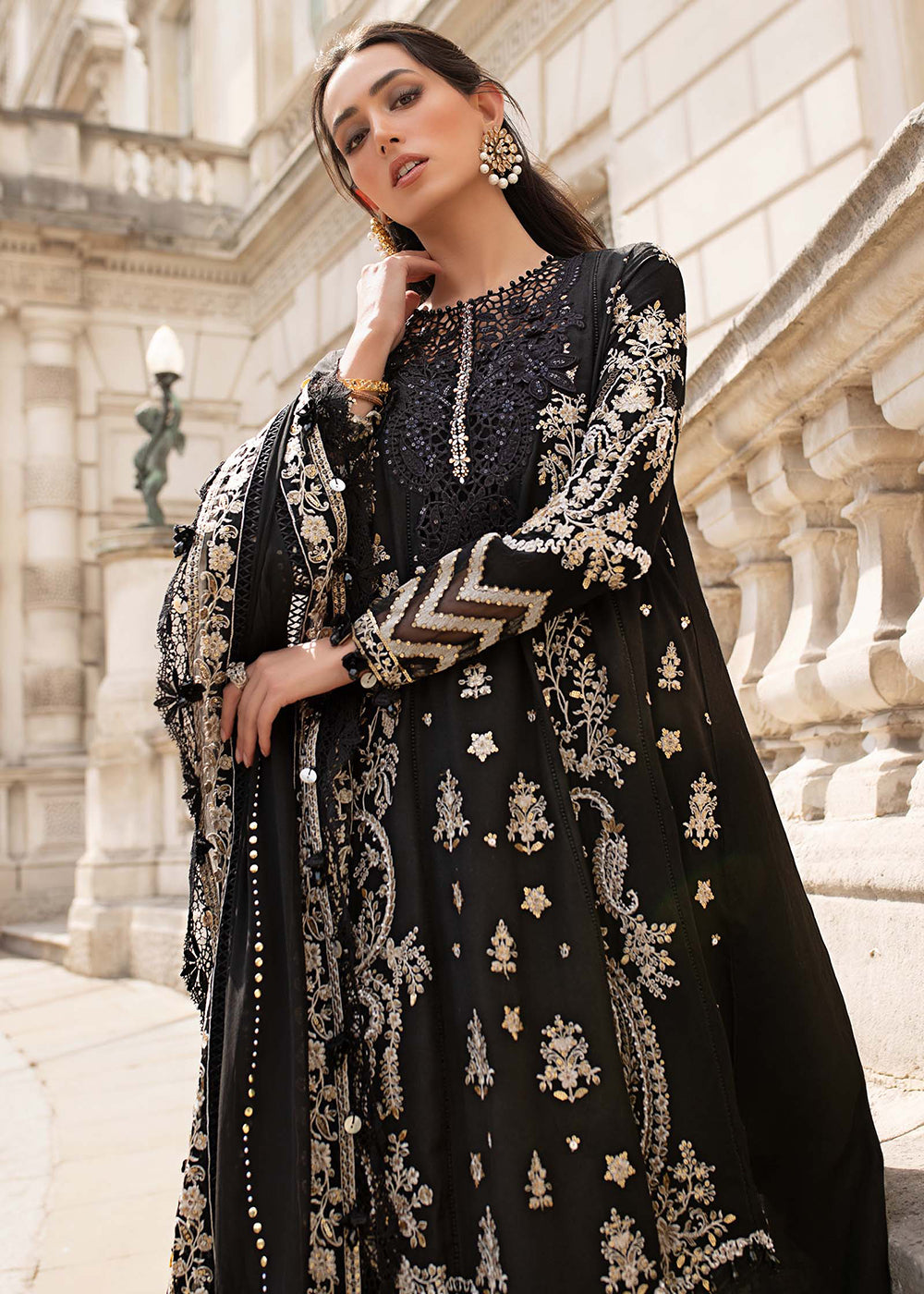 Buy Now Soiree Luxury Formals '25 by Maria B | WF-09-03 Online in US, UK, Canada, Germany, Italy, Austria, France, Denmark, Austria, UAE & Worldwide at Empress.