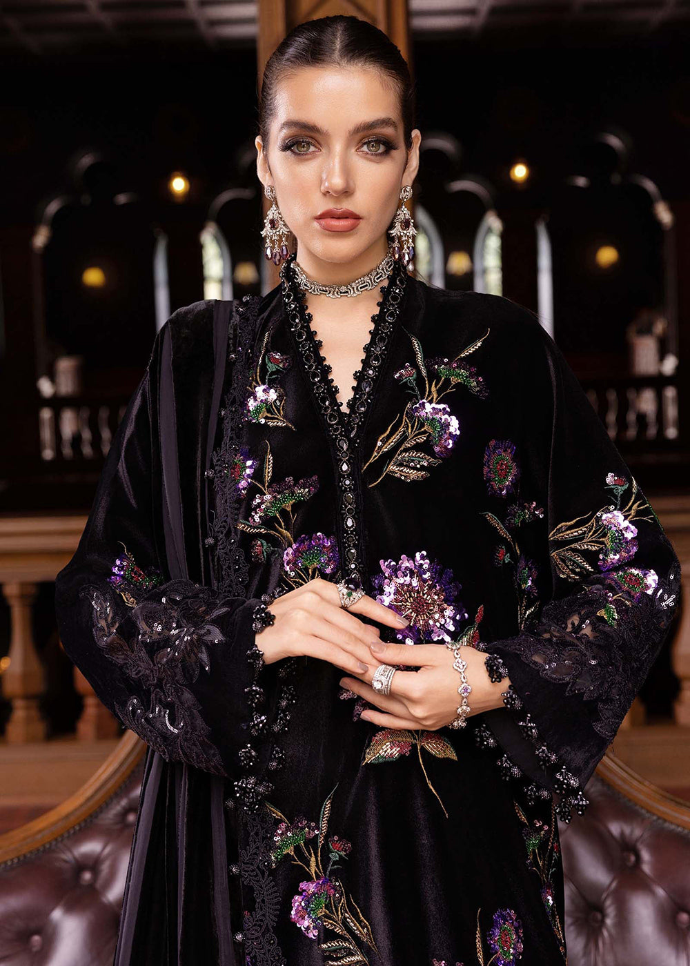 Buy Now Winter Luxe '25 by Maria B | WL-1306 Online in USA, UK, Canada, France, Italy, Germany, Sweden, Greece, Netherlands, Belgium & Worldwide at Empress.