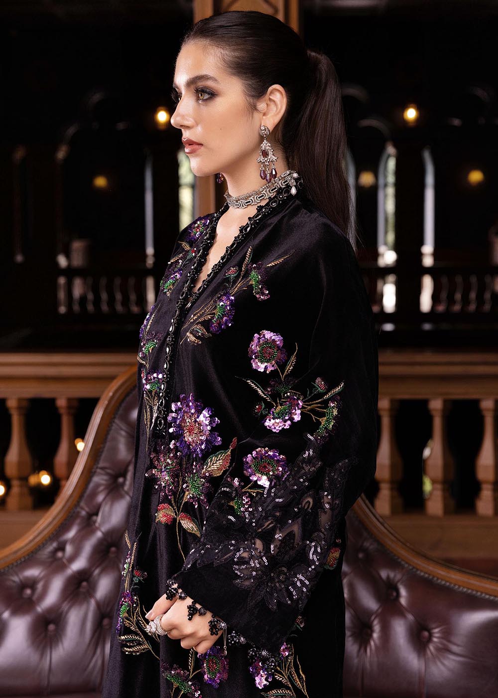 Buy Now Winter Luxe '25 by Maria B | WL-1306 Online in USA, UK, Canada, France, Italy, Germany, Sweden, Greece, Netherlands, Belgium & Worldwide at Empress.