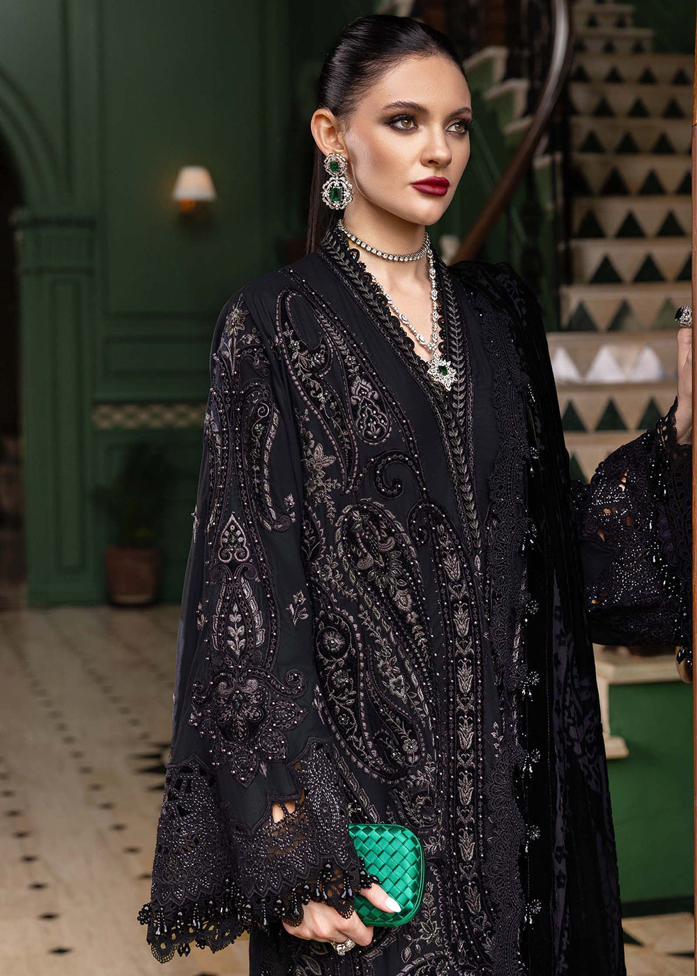 Buy Now Winter Luxe '25 by Maria B | WL-1307 Online in USA, UK, Canada, France, Italy, Germany, Sweden, Greece, Netherlands, Belgium & Worldwide at Empress.