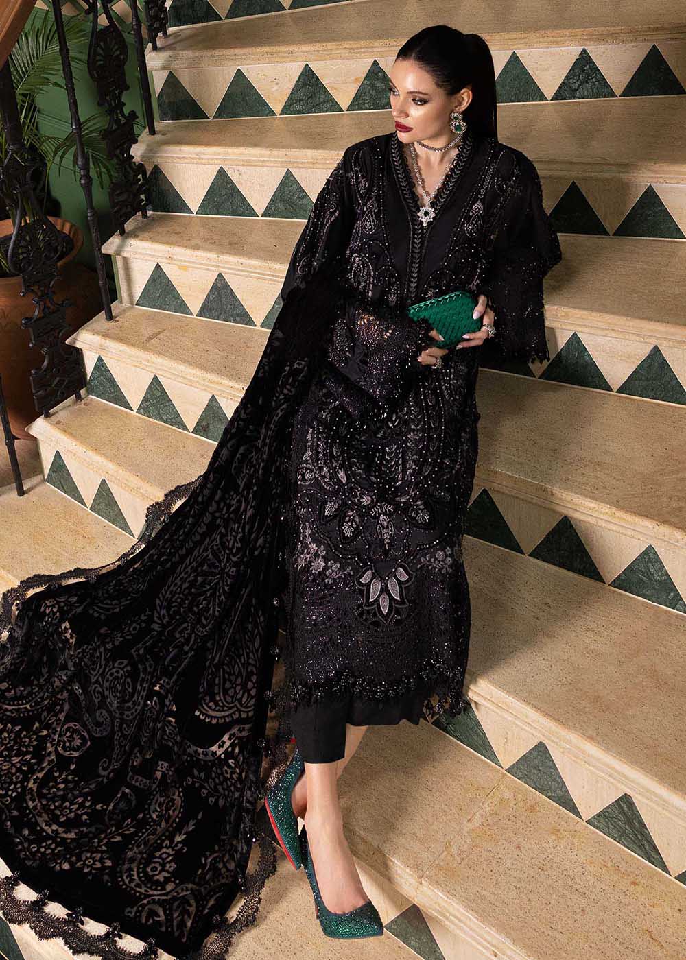 Buy Now Winter Luxe '25 by Maria B | WL-1307 Online in USA, UK, Canada, France, Italy, Germany, Sweden, Greece, Netherlands, Belgium & Worldwide at Empress.