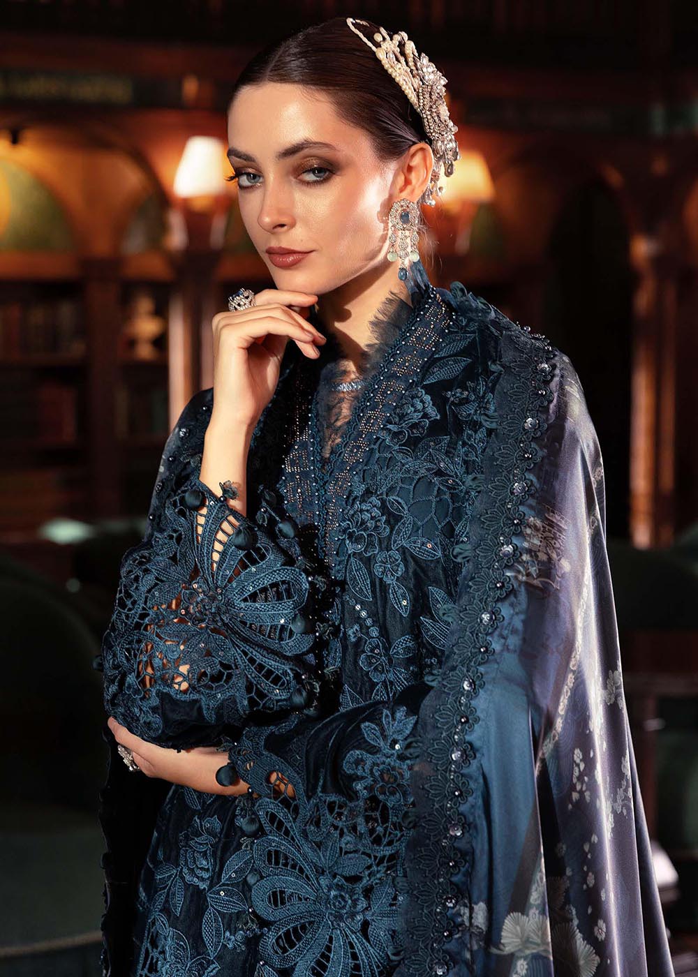 Buy Now Winter Luxe '25 by Maria B | WL-1310 Online in USA, UK, Canada, France, Italy, Germany, Sweden, Greece, Netherlands, Belgium & Worldwide at Empress.