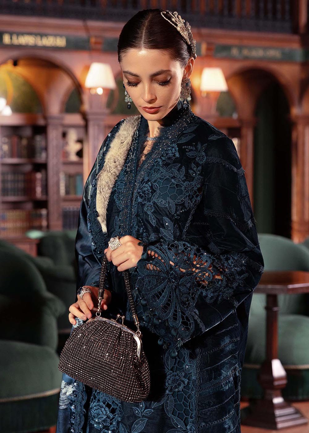 Buy Now Winter Luxe '25 by Maria B | WL-1310 Online in USA, UK, Canada, France, Italy, Germany, Sweden, Greece, Netherlands, Belgium & Worldwide at Empress.