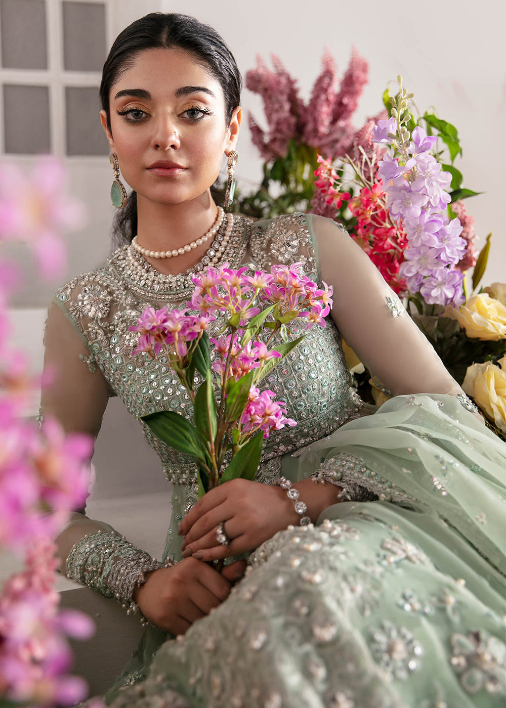Buy Now Gossamer Wedding Autumn Edit '23 by Zaha | LEILYN (ZC23-05) Online in USA, UK, Canada & Worldwide at Empress Clothing. 