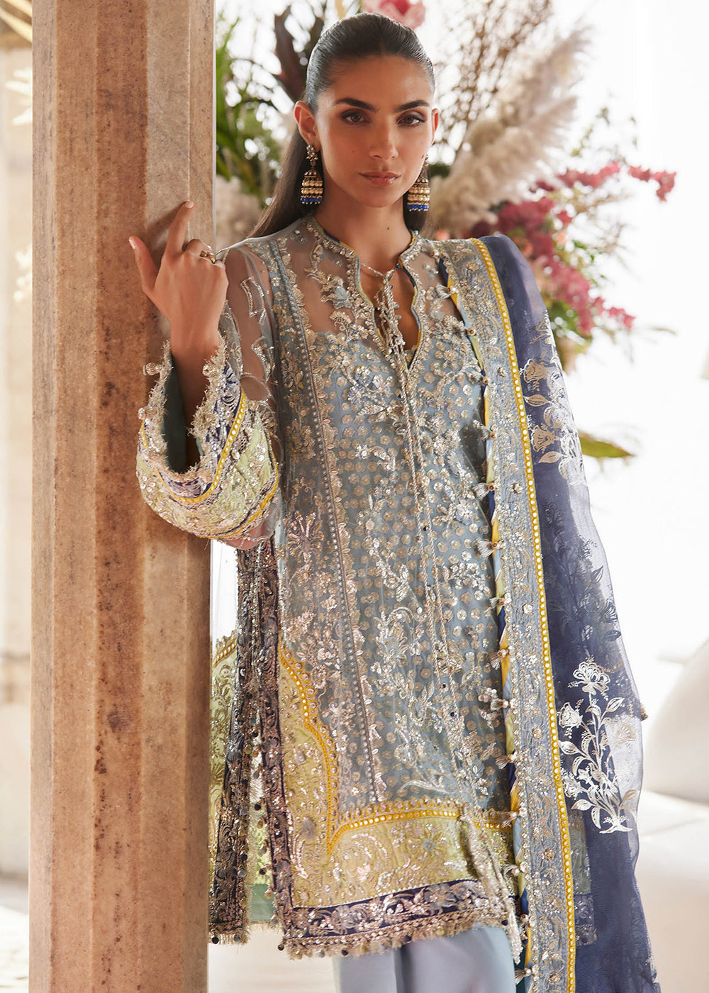 Buy Now Gossamer Wedding Formals 25 by Zaha | NILOFAR-E-SHAAM (ZC25-04) Online in US, UK, Canada, Italy, Germany, Sweden, Greece, UAE & Worldwide at Empress.