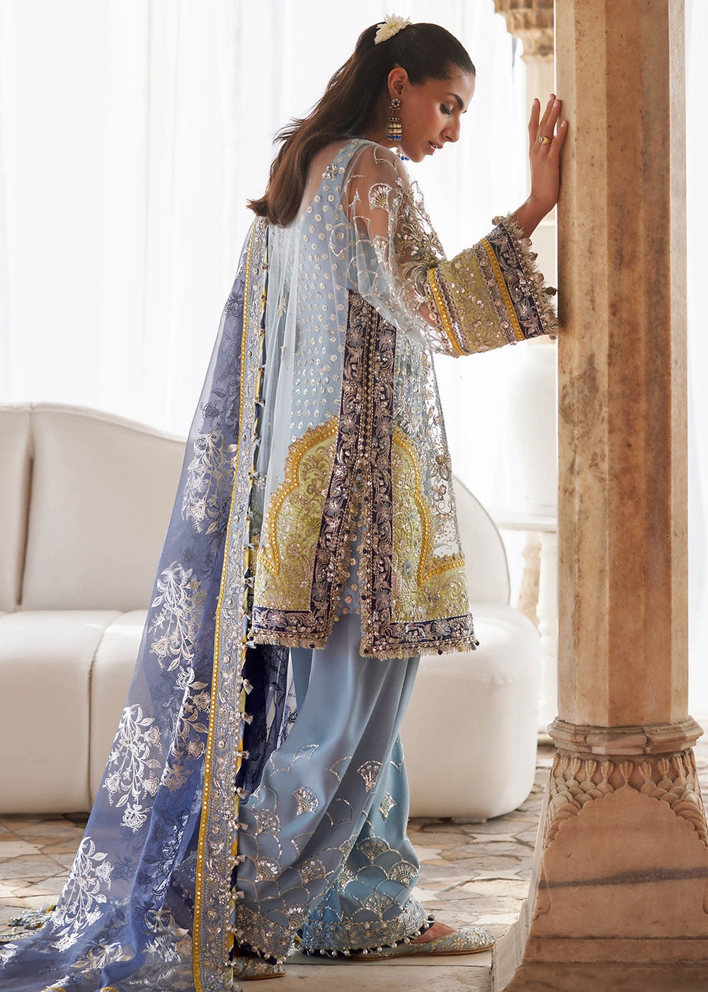 Buy Now Gossamer Wedding Formals 25 by Zaha | NILOFAR-E-SHAAM (ZC25-04) Online in US, UK, Canada, Italy, Germany, Sweden, Greece, UAE & Worldwide at Empress.