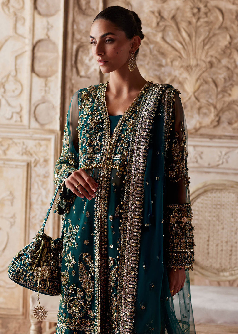 Buy Now Gossamer Wedding Formals 25 by Zaha | AYLIN-E-JADE (ZC25-05) Online in US, UK, Canada, Italy, Germany, Sweden, Greece, UAE & Worldwide at Empress.