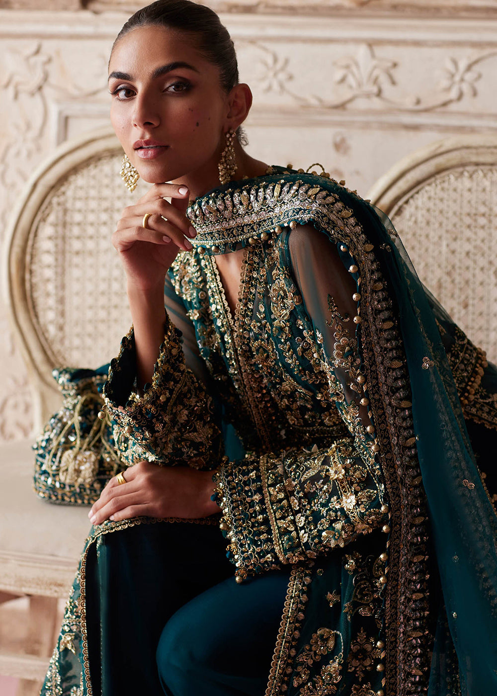 Buy Now Gossamer Wedding Formals 25 by Zaha | AYLIN-E-JADE (ZC25-05) Online in US, UK, Canada, Italy, Germany, Sweden, Greece, UAE & Worldwide at Empress.