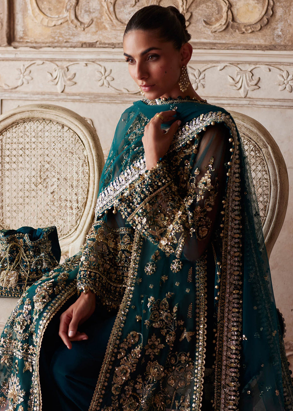 Buy Now Gossamer Wedding Formals 25 by Zaha | AYLIN-E-JADE (ZC25-05) Online in US, UK, Canada, Italy, Germany, Sweden, Greece, UAE & Worldwide at Empress.