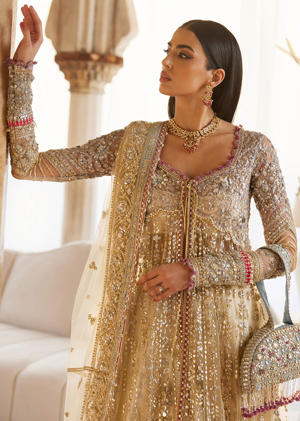 Buy Now Gossamer Wedding Formals 25 by Zaha | ZAR-E MAHR (ZC25-06) Online in US, UK, Canada, Italy, Germany, Sweden, Greece, UAE, France & Worldwide at Empress.