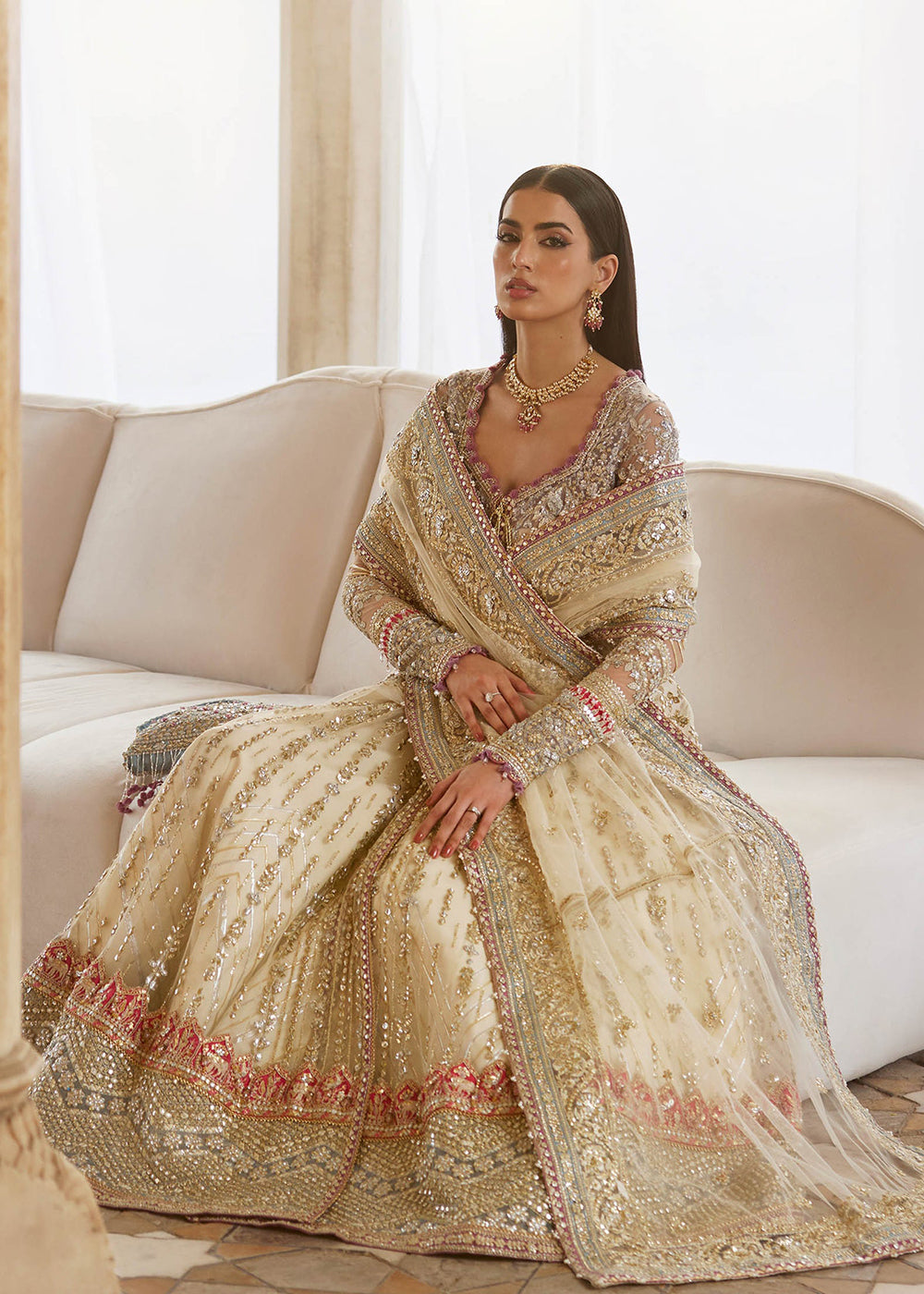 Buy Now Gossamer Wedding Formals 25 by Zaha | ZAR-E MAHR (ZC25-06) Online in US, UK, Canada, Italy, Germany, Sweden, Greece, UAE, France & Worldwide at Empress.