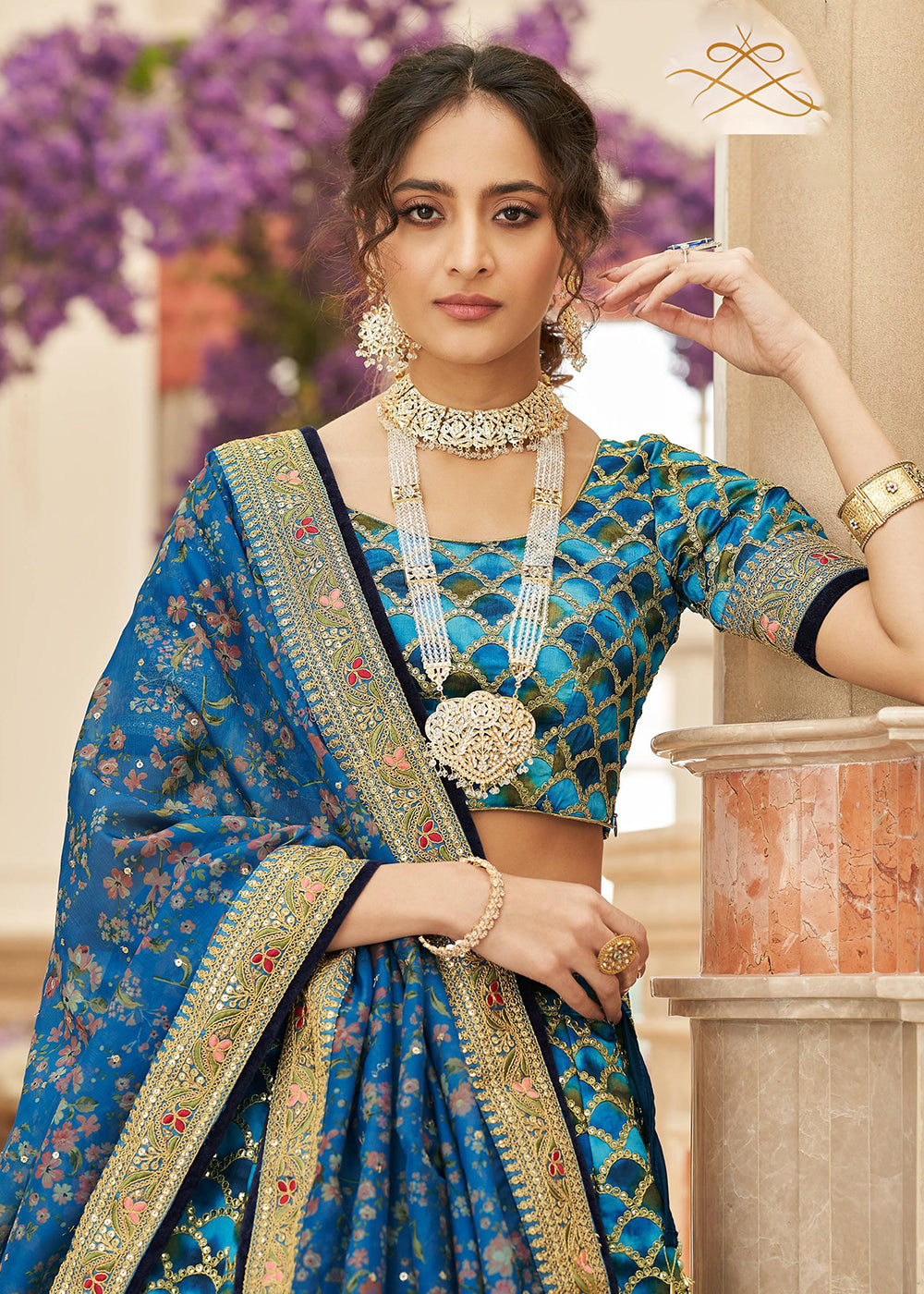 Buy Now Appealing Blue Art Silk Embroidery Wedding Lehenga Choli Online in USA, UK, Canada & Worldwide at Empress Clothing. 