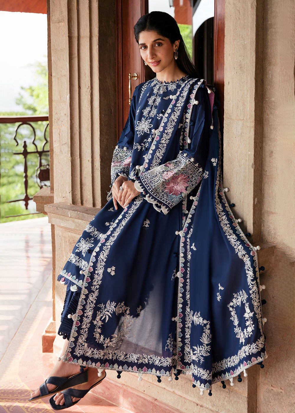 blue lawn dress Embroidery Dress Embroidery Designs For Ladies Suits BLUE THE ELEGANT DESIGN HEAVY EMBROIDERED LAWN COLLECTION 2025! UN