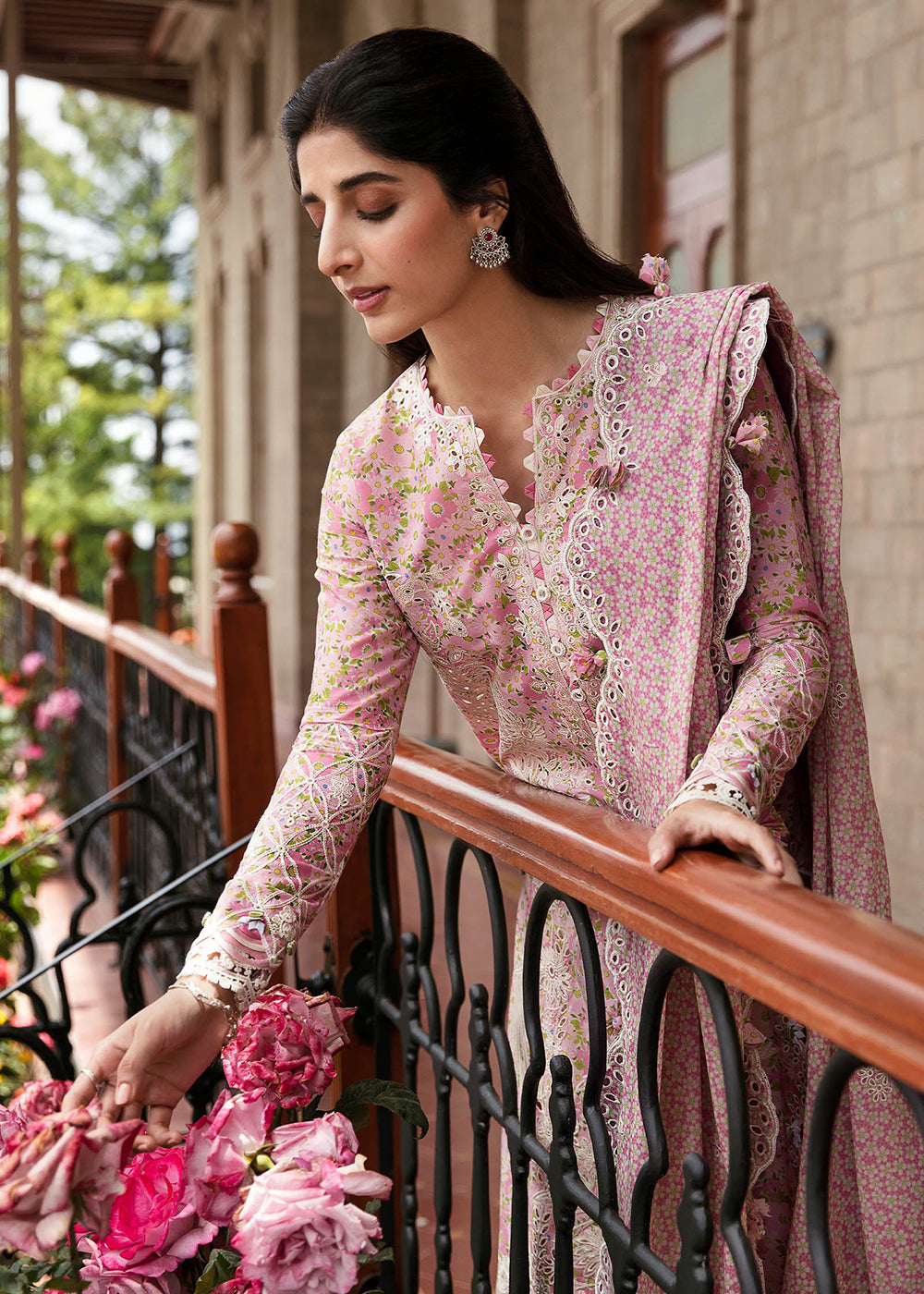 Buy Now Pink Luxury Lawn Suit | Zaha | Festive Lawn '23 | LEYLA - ZF23-04 Online in USA, UK, Canada & Worldwide at Empress Clothing.