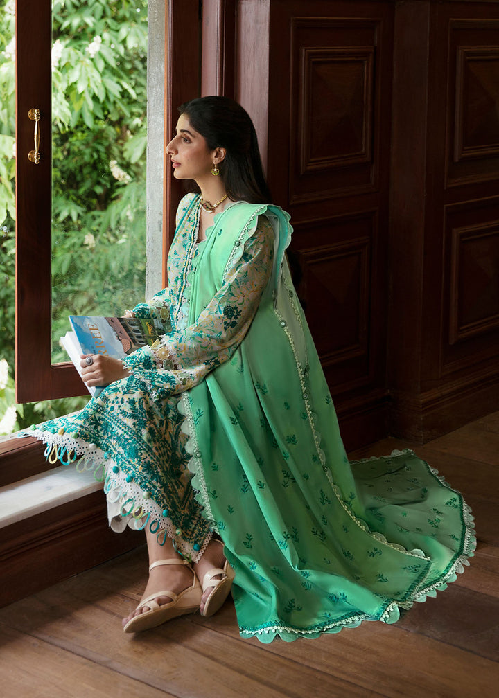 Buy Now Multi Green Luxury Lawn Suit | Zaha | Festive Lawn '23 | SENA - ZF23-09 Online in USA, UK, Canada & Worldwide at Empress Clothing.