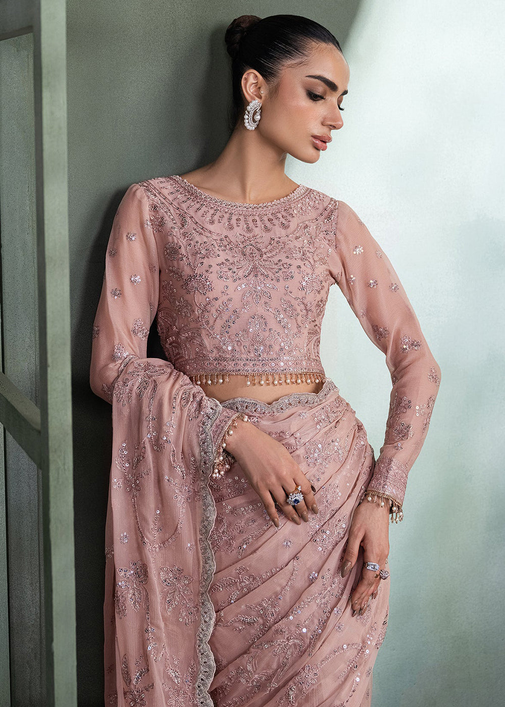 Buy Now Heritage Luxury Formals '24 by Zarif | ZHF 07 ELMIRA Online at Empress in USA, UK, Canada, Germany, Italy, Dubai & Worldwide at Empress Clothing. 