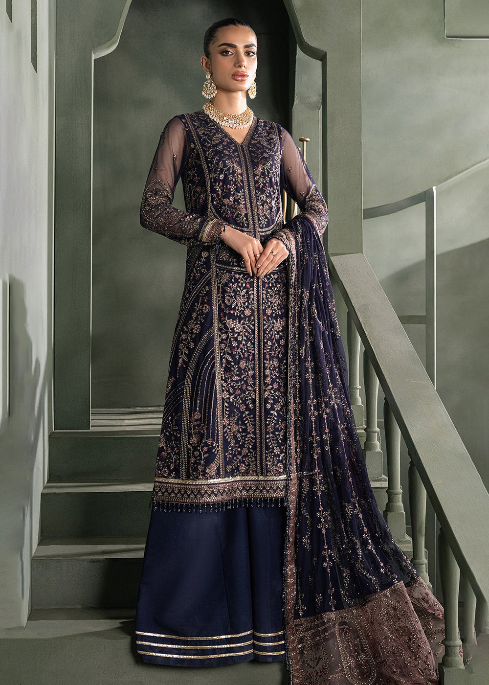 Buy Now Heritage Luxury Formals '24 by Zarif | ZHF 08 SIRENE Online at Empress in USA, UK, Canada, Germany, Italy, Dubai & Worldwide at Empress Clothing. 